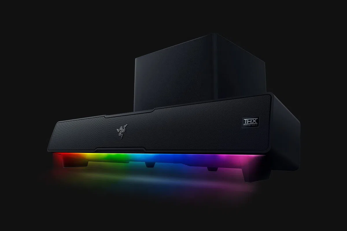 Razer Leviathan V2 - PC-Gaming-Soundbar Schwarz & Goliathus Extended Chroma - Extra große weiche XXL Gaming Maus-Matte mit RGB Beleuchtung Schwarz