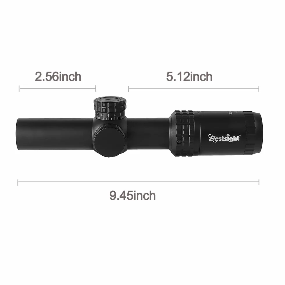Paike Tactical Optical 1-5x24 Zielfernrohr 30 mm Weitwinkelsicht Rot Grün Beleuchtetes Jagdzielfernrohr