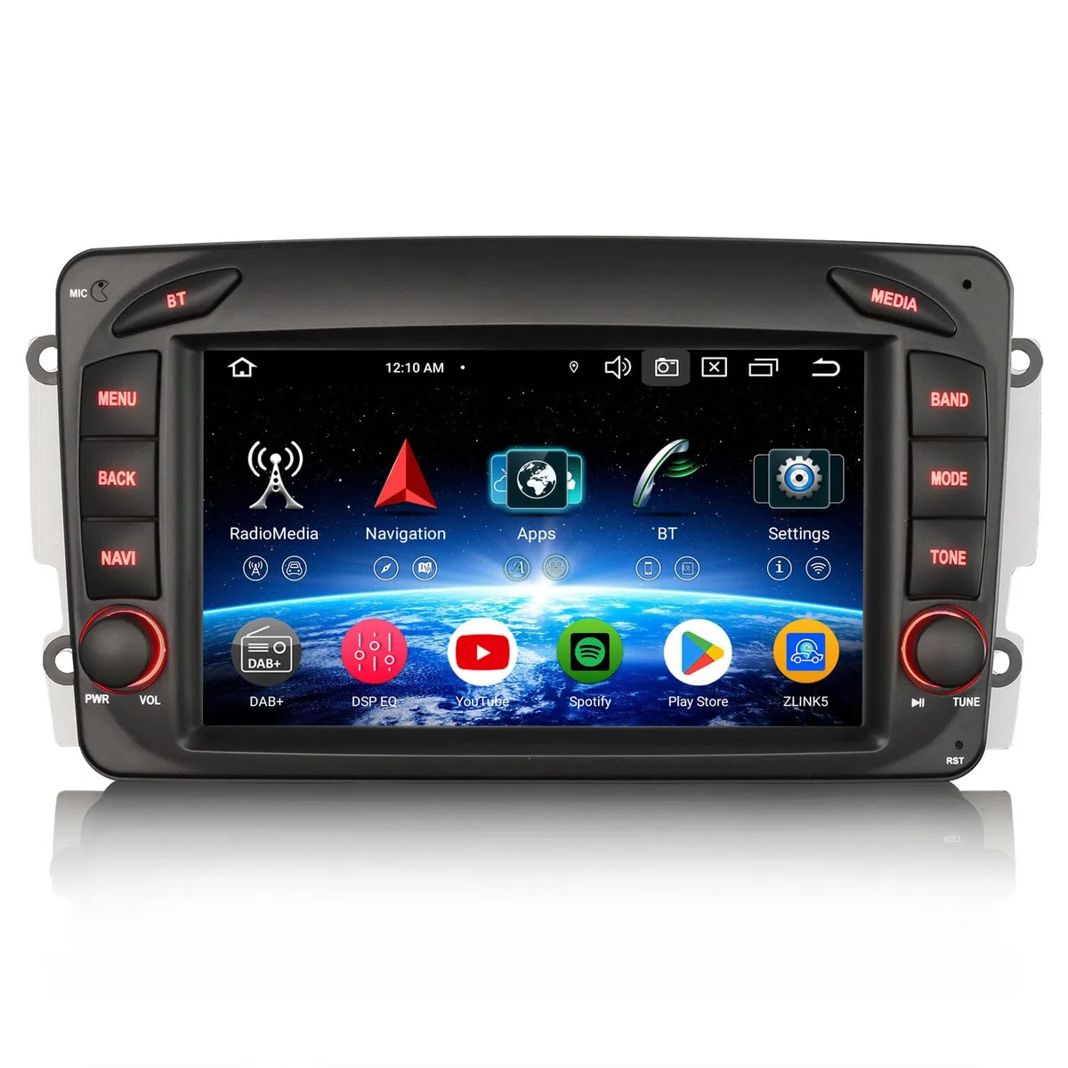Erisin 7 Zoll 8-Kern 4GB+64GB Android 16 Autoradio Bluetooth GPS Navigation für Mercedes A/C/G Klasse CLK W203 W209 W463 W168 Viano Vito W639 CarPlay Android Auto WiFi 4G DSP DAB+ RDS FM USB Canbus