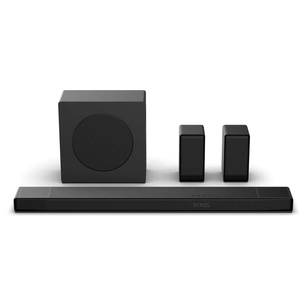 Hisense AX5140Q Soundbar 5.1.4, 600 W, 13 Lautsprecher, Subwoofer, kabellose Rücklautsprecher, automatische Raumkalibrierung, Dolby Atmos, DTS-X, Hi-Concerto, EZPLAY 3.0, Game Pro