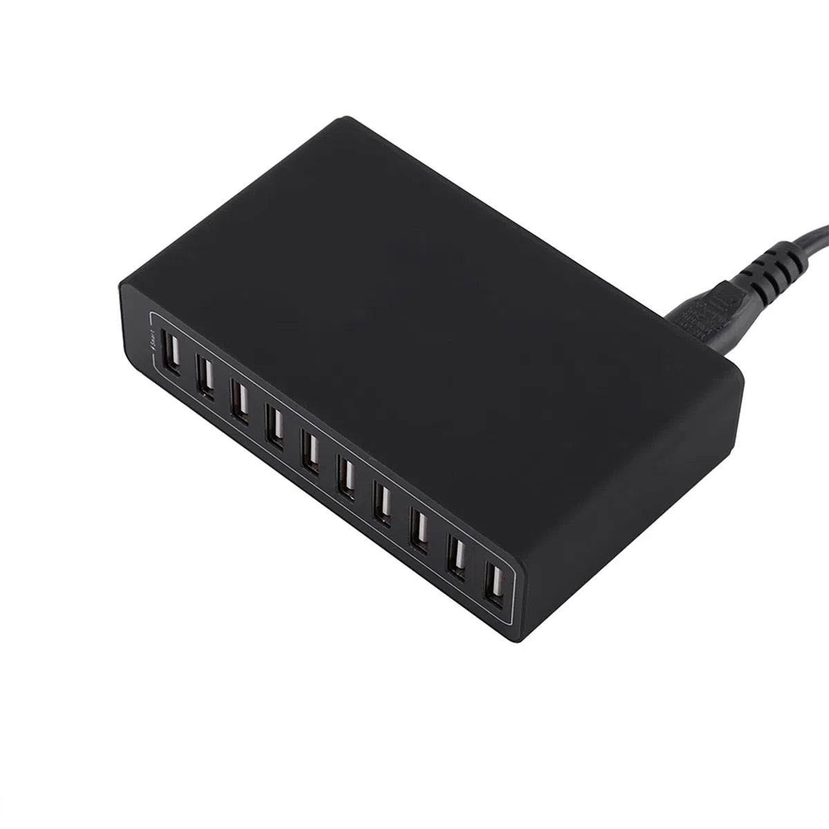 Multi -Gates 10 -Poorts USB Ladegerät 50W 10A Wandladegerät Intelligente Schnelle Aufladen für Mehrere Geräte (EU-Stecker)