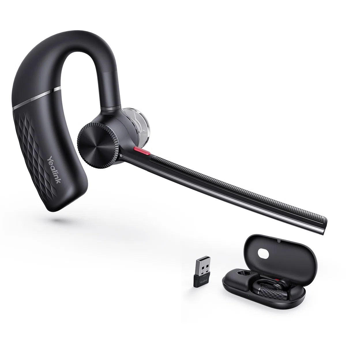 Yealink BH71 Pro Wireless Headset & Ladekoffer,Einohr Bluetooth-Headset mit Mikrofon mit Geräuschunterdrückung,Verbindung zu Handy/Mac/PC über Bluetooth,Funktioniert mit Teams, Zoom