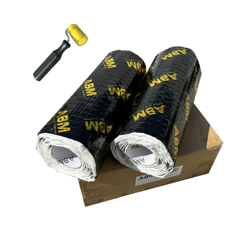 ABM Alubutyl GOLD 2 Rollen 2.0 mm x 40 cm x 5 Meter insgesamt 4 m² Selbstklebende Alubutyl Anti Dröhn Dämmmatte, Auto Dämmung, Fahrzeugdämmung