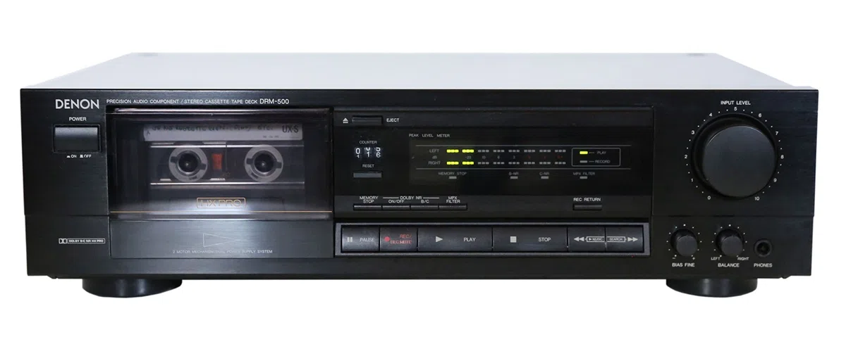 Denon DRM-500 Kassettendeck in schwarz