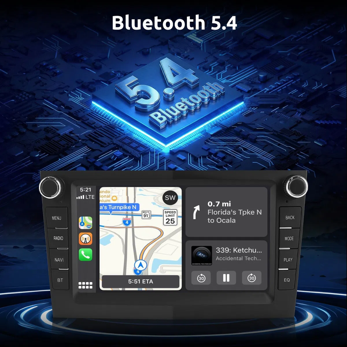ESSGOO True 4+64G Drahtloses Autoradio mit Android Auto und CarPlay Für Vauxhall Opel Corsa C/D Zafira B Astra G/H Meriva Signum Combo, 7 Zoll Bluetooth Car Radio mit FM RDS GPS WiFi Rückfahrkameras