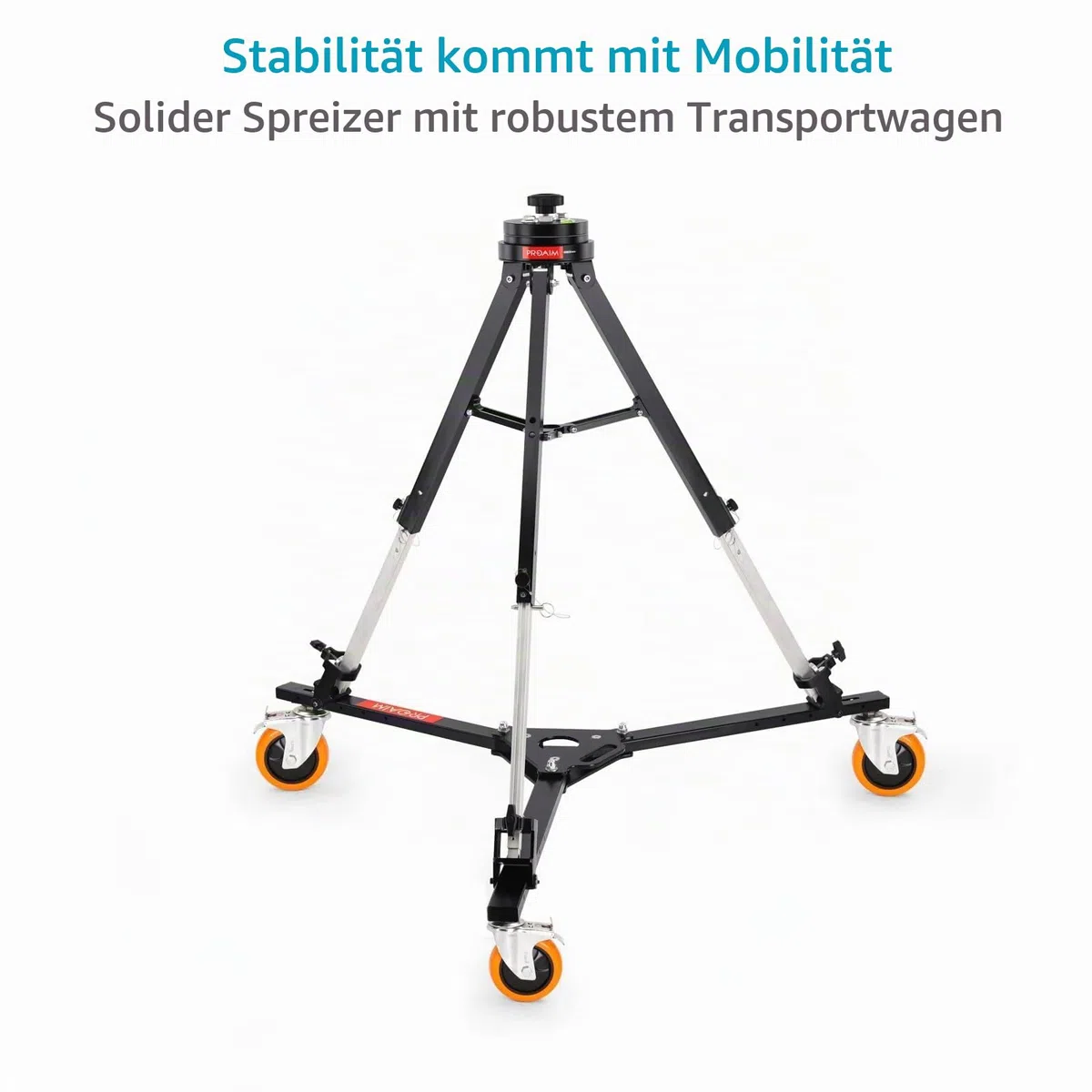 PROAIM Kite-22 Starter 24,5-Fuß Kran-Set mit Stand & Dolly, 20 kg | Verstellbar von 12,8–24,5 ft Reichweite mit 7-teiligem Arm; D-33 Dolly und 250-kg-Stativ für sicheren Stand.