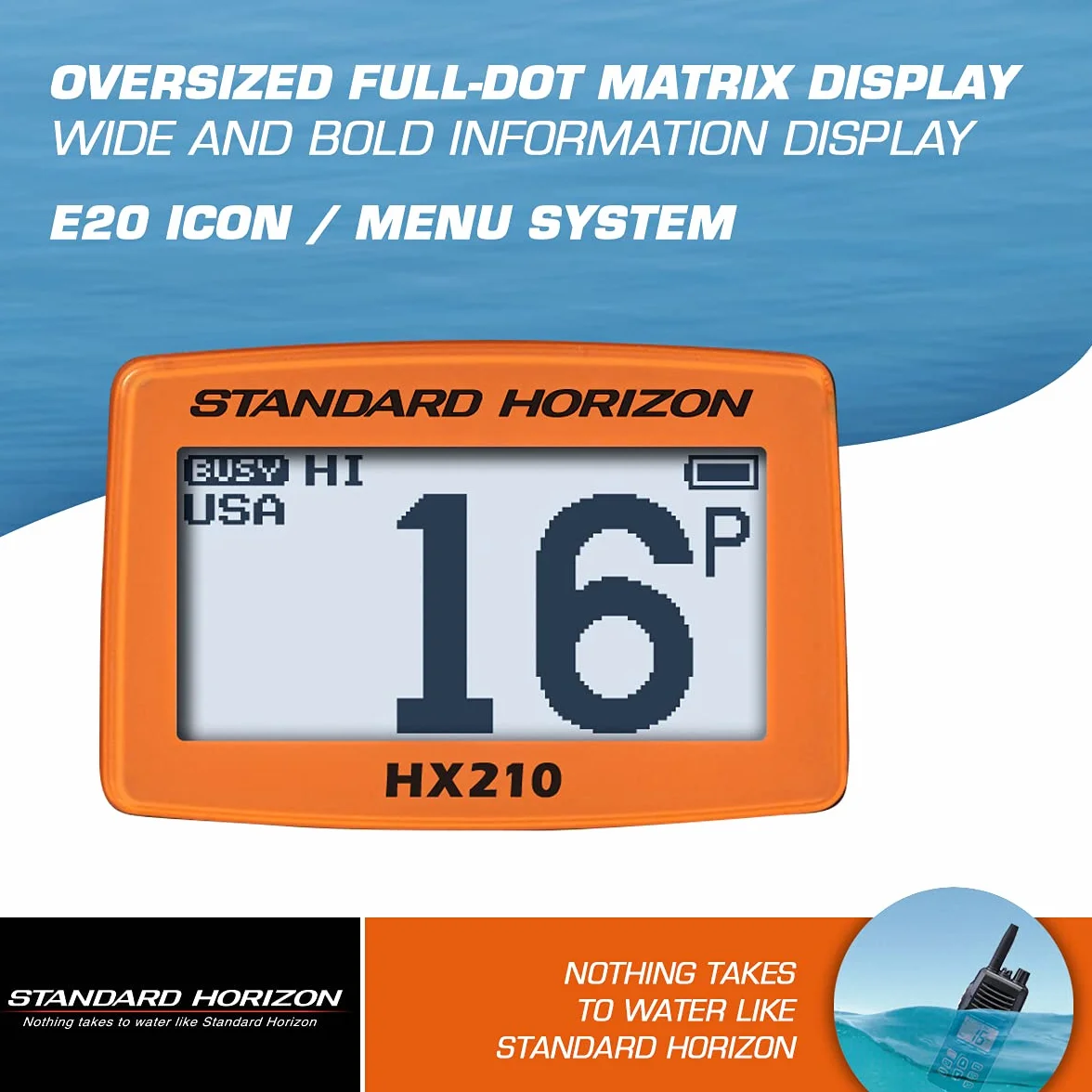 Standard Horizon HX210 UKW-Radio, Schwarz