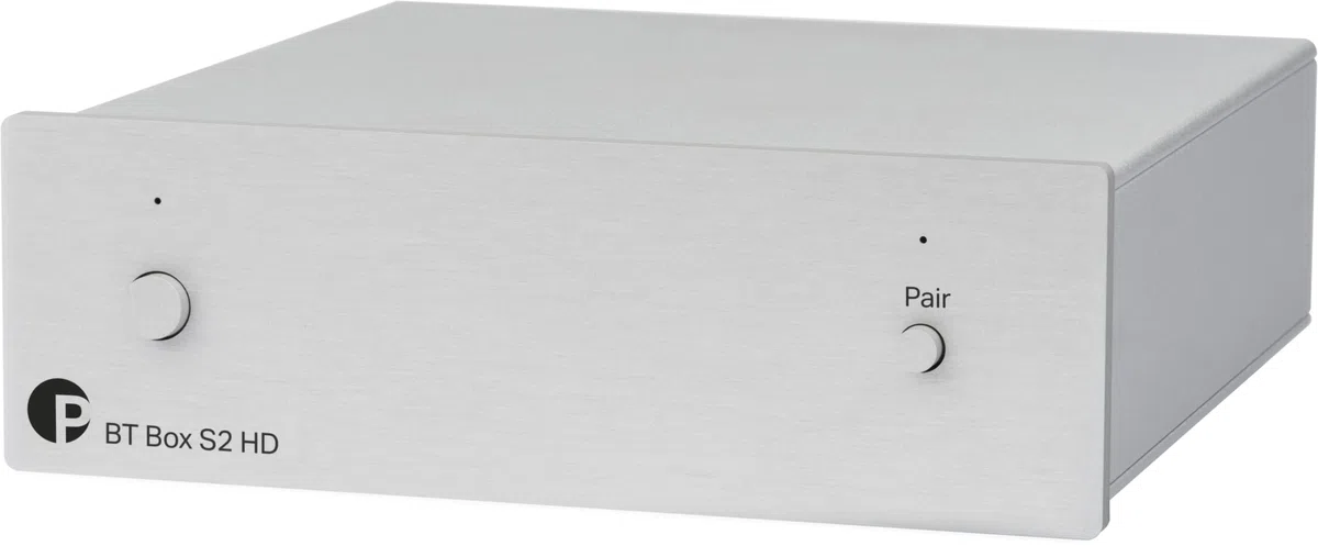 Pro-Ject BT Box S2 HD, Audiophiler hochauflösender Bluetooth 5.0 Empfänger, unterstützt aptX-HD, Silber