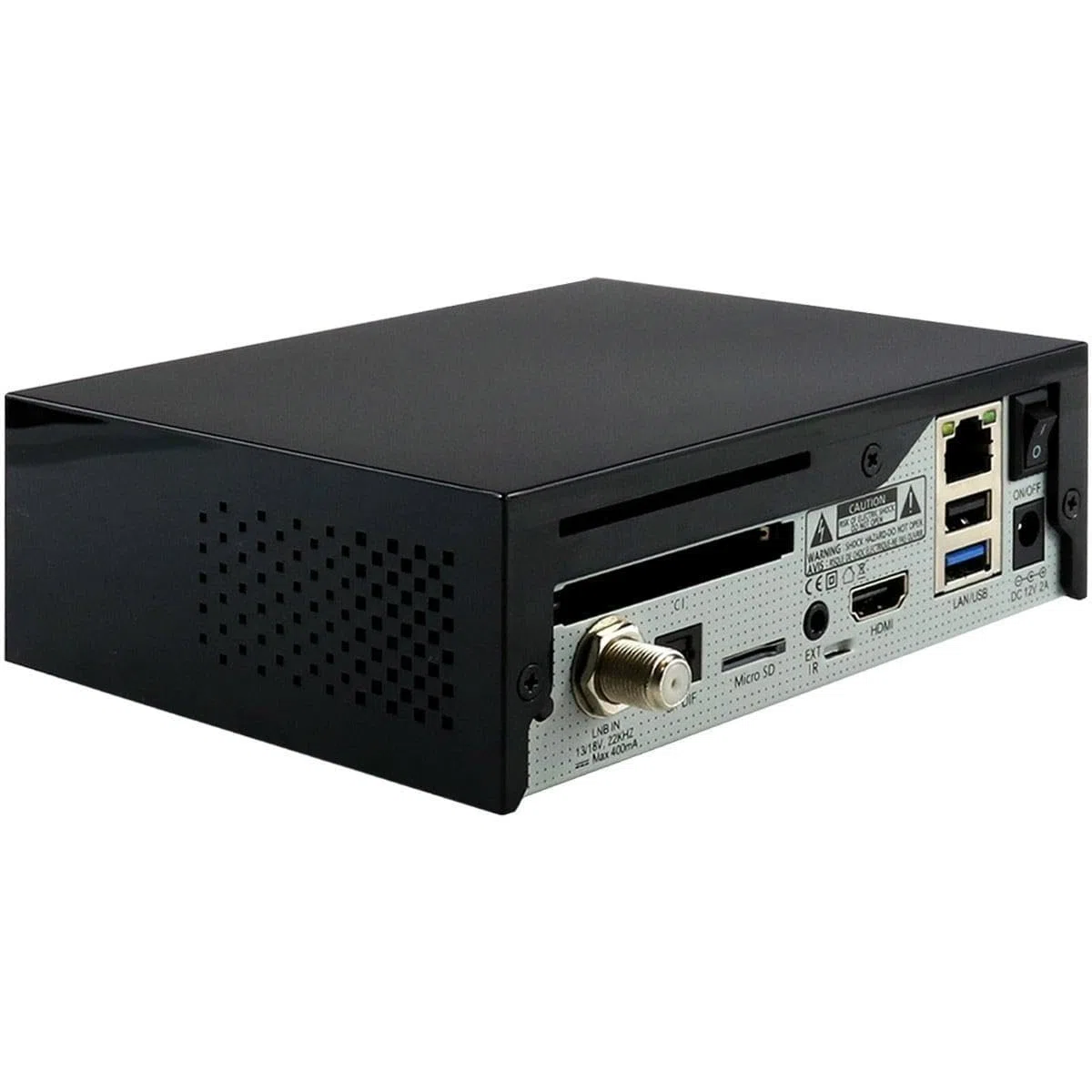 AB PULSe 4K Mini SE UHD Satelliten Receiver mit HDMI Kabel, Multiboot Funktion mit E2 Linux OS, DVB-S2X Sat Tuner, Ultra HD 4K Auflösung mit HDR10-Unterstützung, CI, CA, MicroSD-Slot, LAN
