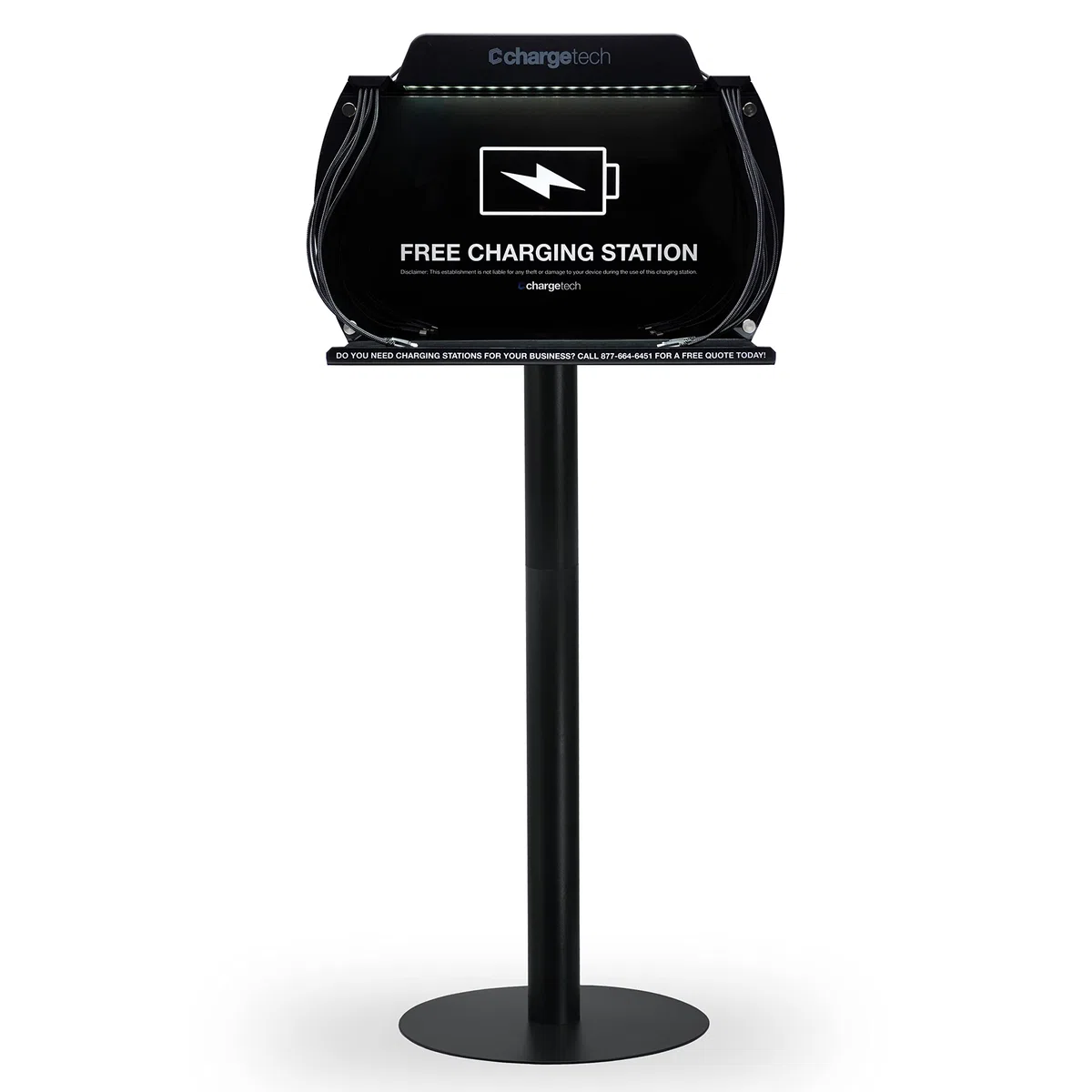 ChargeTech S9 Power Stand Ladestation Hub - Apple Ladestation für iPhone, iPad, Lightning Kabel - Android Handy Ladegerät, Tablets, USB Type-C - Lädt bis zu 8 Geräte