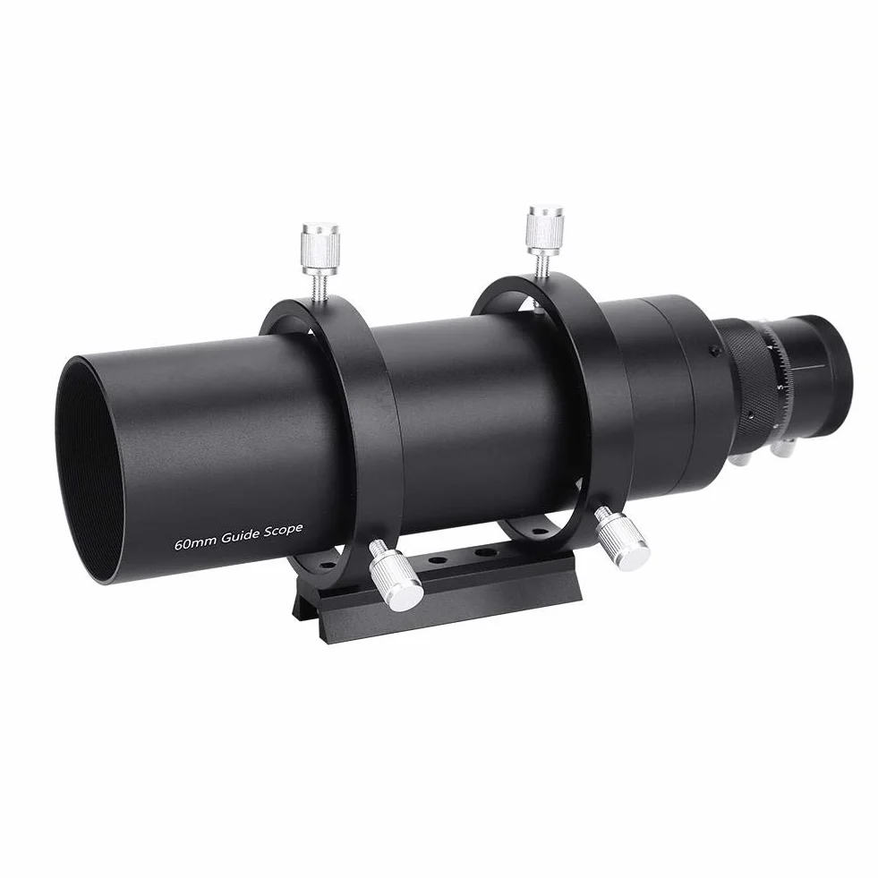 60mm Guidescope 240mm Brennweite Sucher Fernrohr aus Aluminiumlegierung mit Doppelwendel Fokus und Halterung für astronomisches Teleskop