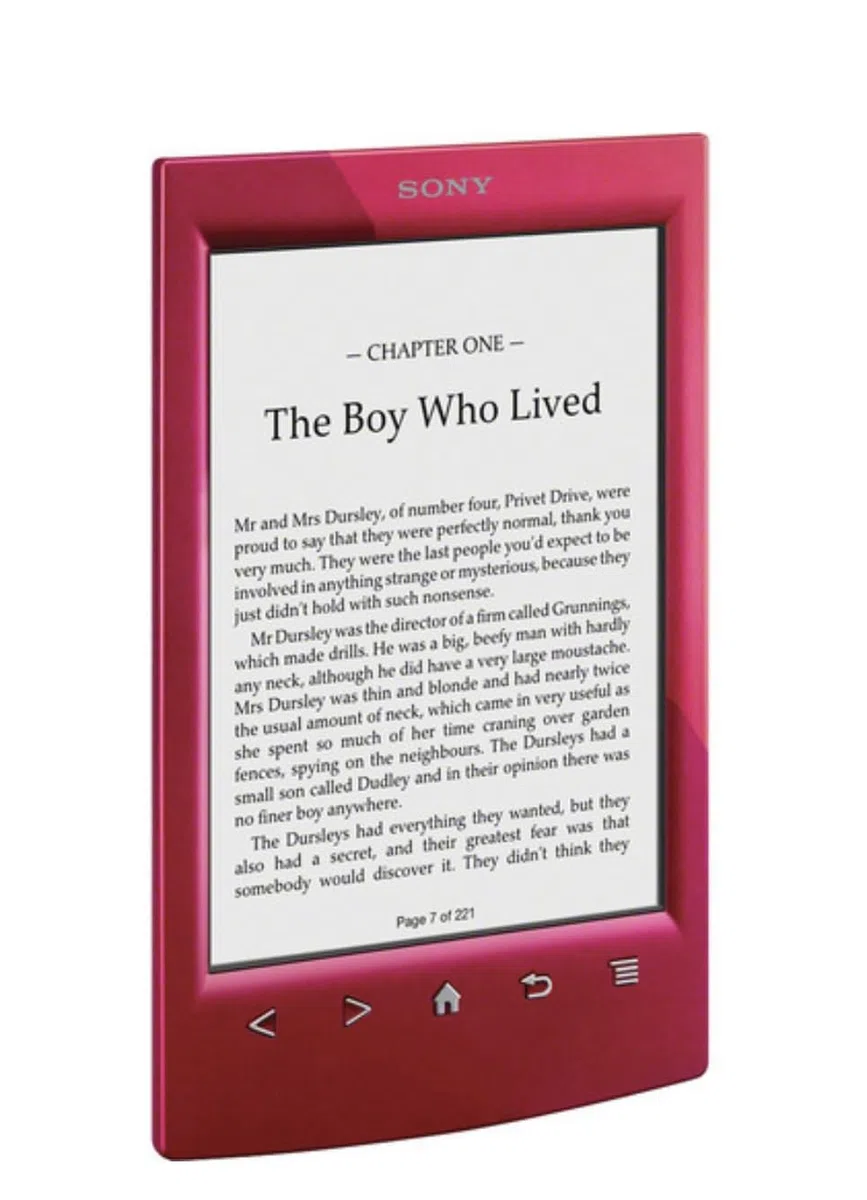 Sony PR-TS2 15,2 cm (6 Zoll) E-Book Reader (2GB interne Speicher, 800 x 600 Pixel, microSD, USB, WiFi) rot