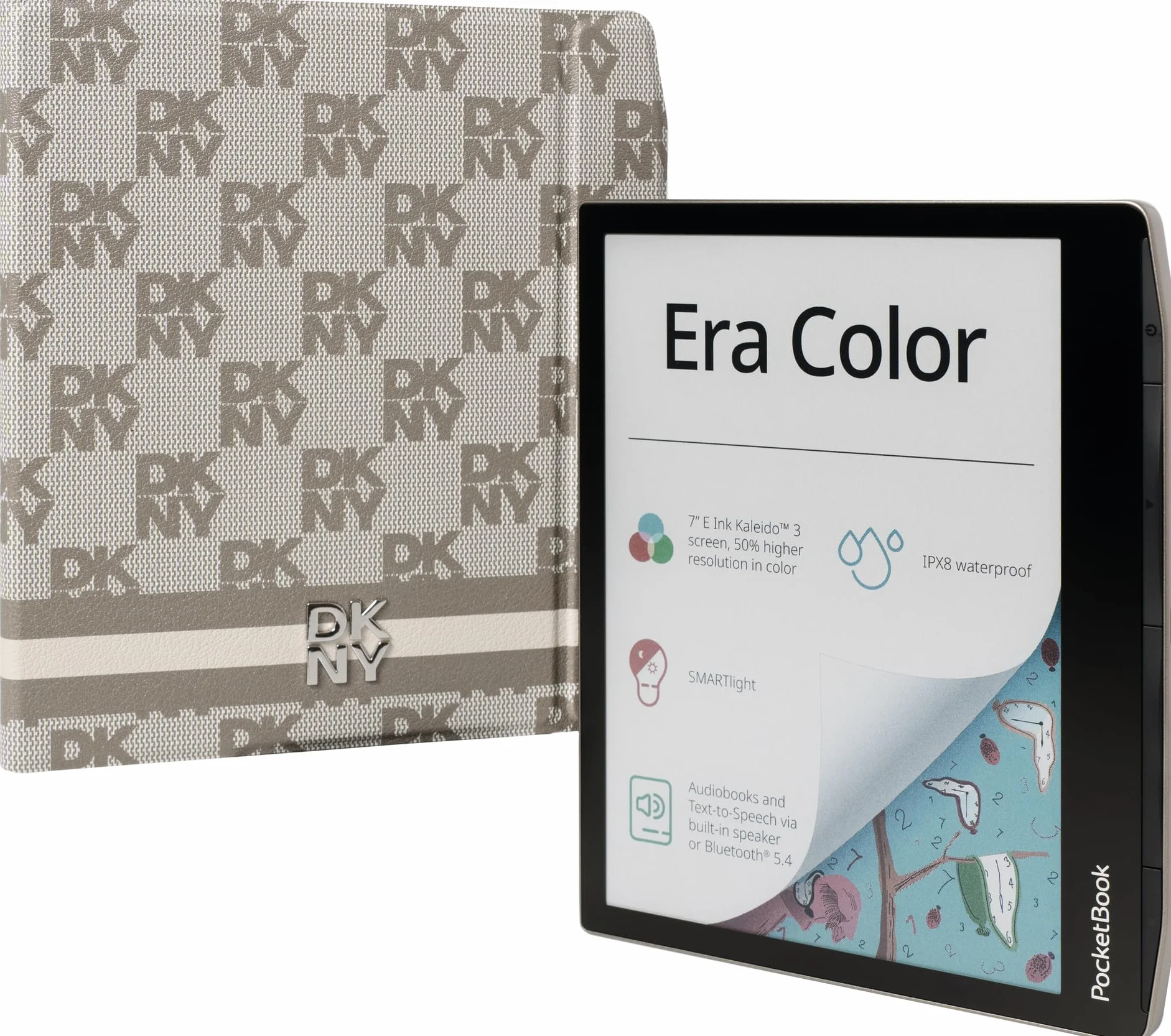 PocketBook Era Color E-Reader 7" E-Ink 32 GB Bluetooth Beige Dach Bundle DKNY