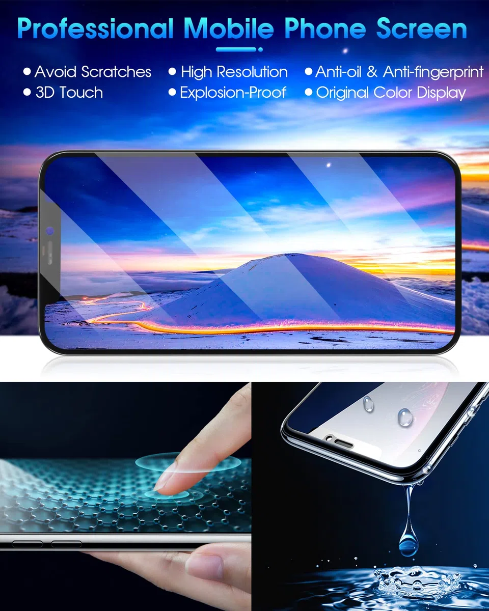 ARSSLY Für iPhone 12 Mini Display, LCD-Display für iPhone 12mini 5,8 Zoll (14,8 cm), Ersatz-Touchscreen für iPhone 12 Mini A2176 A2398 A2400 A2399 mit Reparatur-Set und Displayschutz