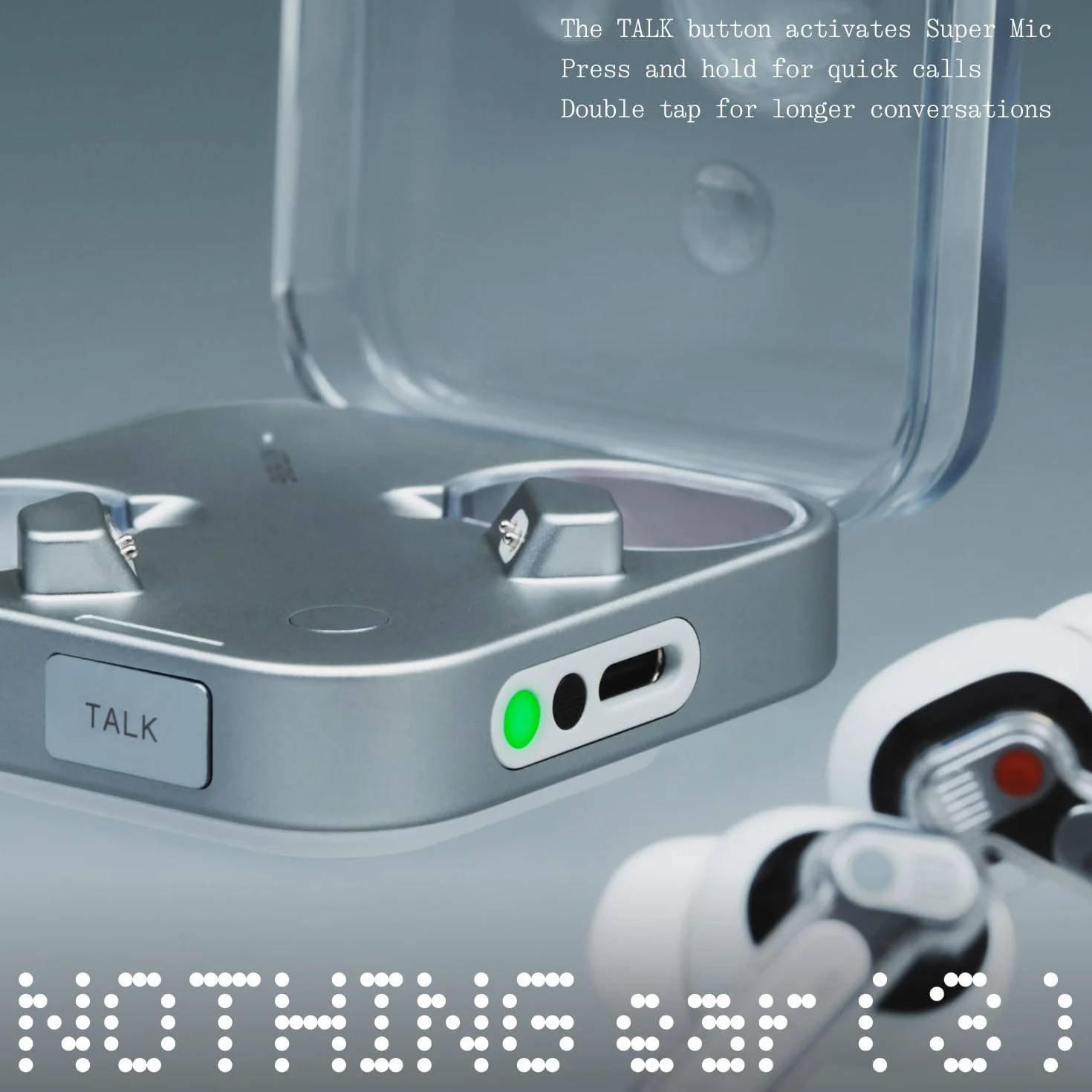Nothing Ear (3) Kabellose In-Ear Kopfhörer, Adaptive Geräuschunterdrückung, LDAC Hi-Res Audio, Super Mic, IP54, Schnellladen, Bis zu 22 Std. Akkulaufzeit, Kompatibel mit Android & iOS – Schwarz