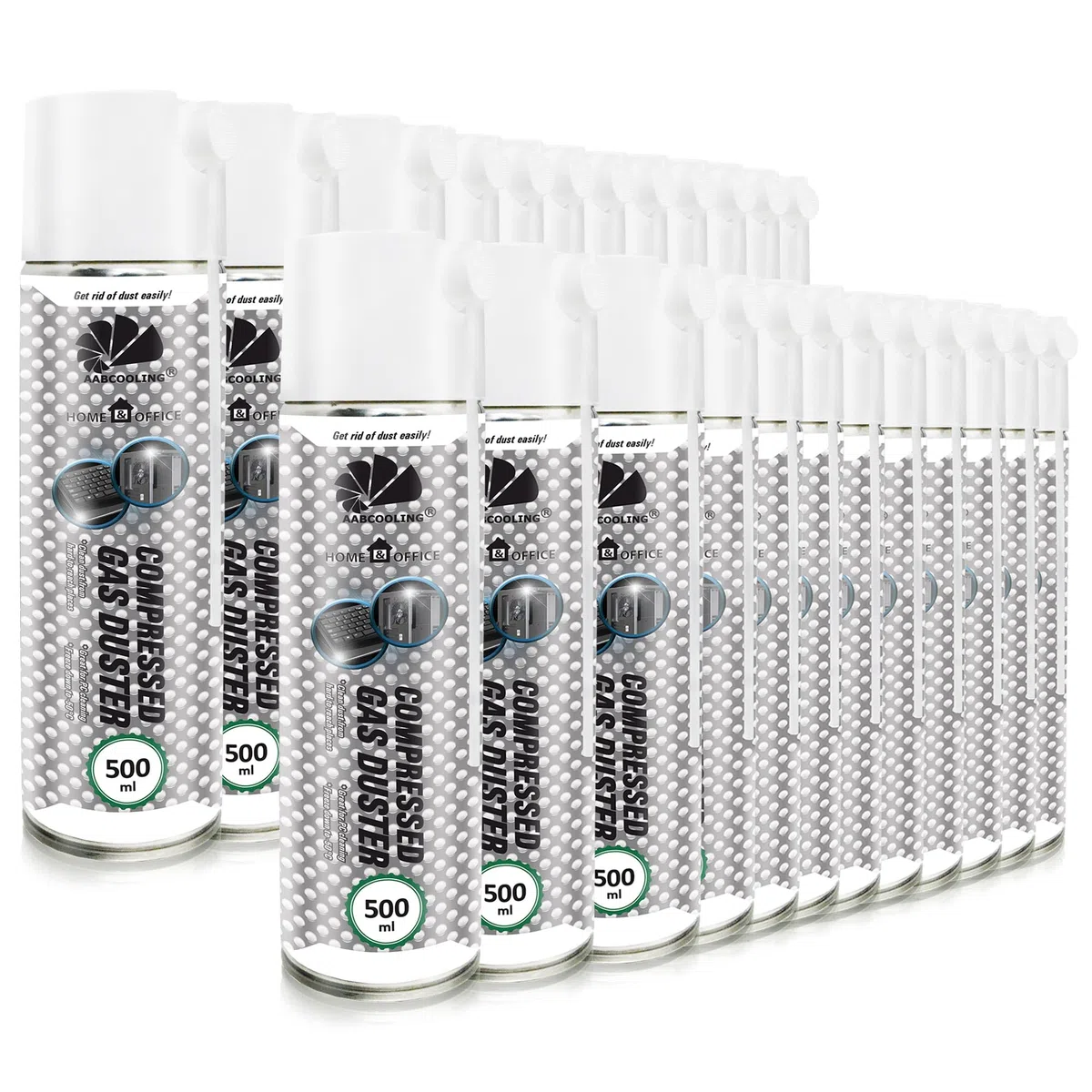 AABCOOLING Home und Office Druckluftspray 24 x 500ml, Druckgasreiniger, Pressluft Dose, Keyboard, Spielekonsolen, Luftdruck, Büromaterial, Reinigungsgeräte, Luftspray PC Reinigung