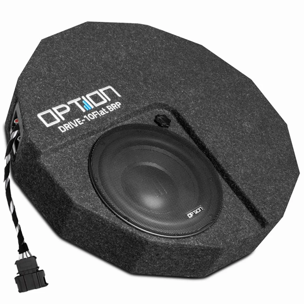Option Reserverad Subwoofer kompatibel mit Fahrzeuge mit Beats-Soundsystem ab Werk - Passiver Reserverad-Subwoofer DRIVE10BRP-FLAT-D2 - Plug & Play