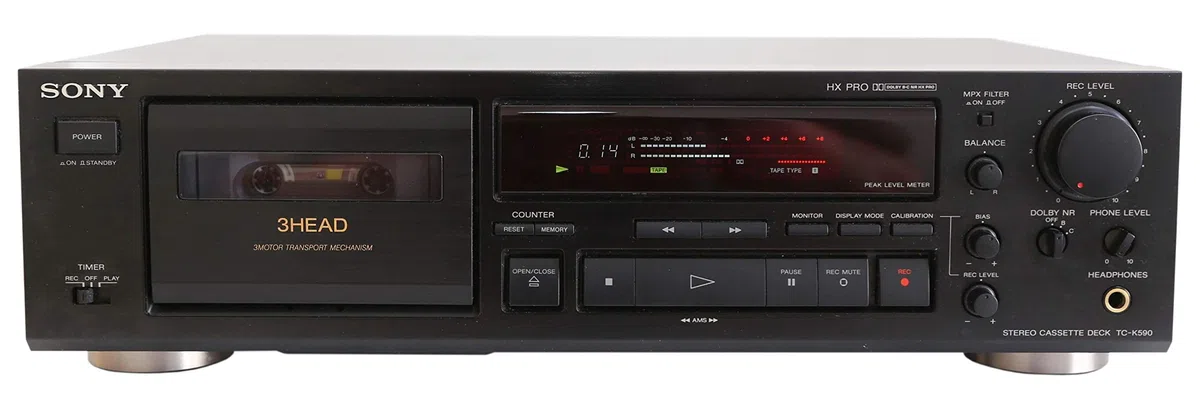 Sony TC-K 590 Kassettendeck in schwarz - 3 Head
