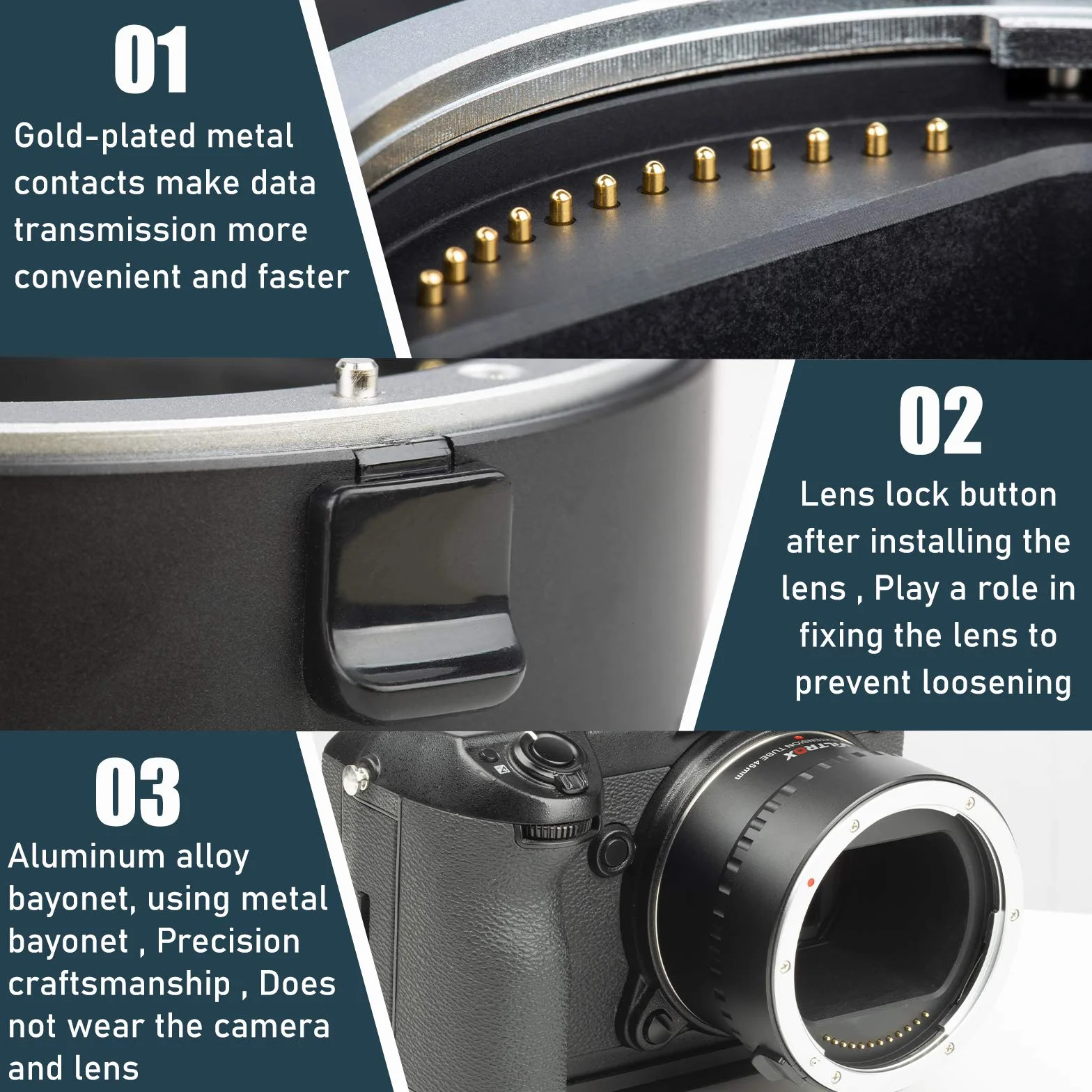 VILTROX DG-GFX 45mm Auto fokus Makro Verlängerungsrohr Objektiv Adapter Unterstützung TTL/AF für FUJIFILM GFX100, GFX 50S, GFX 50R Kamera auf GFX Mount Objektiv