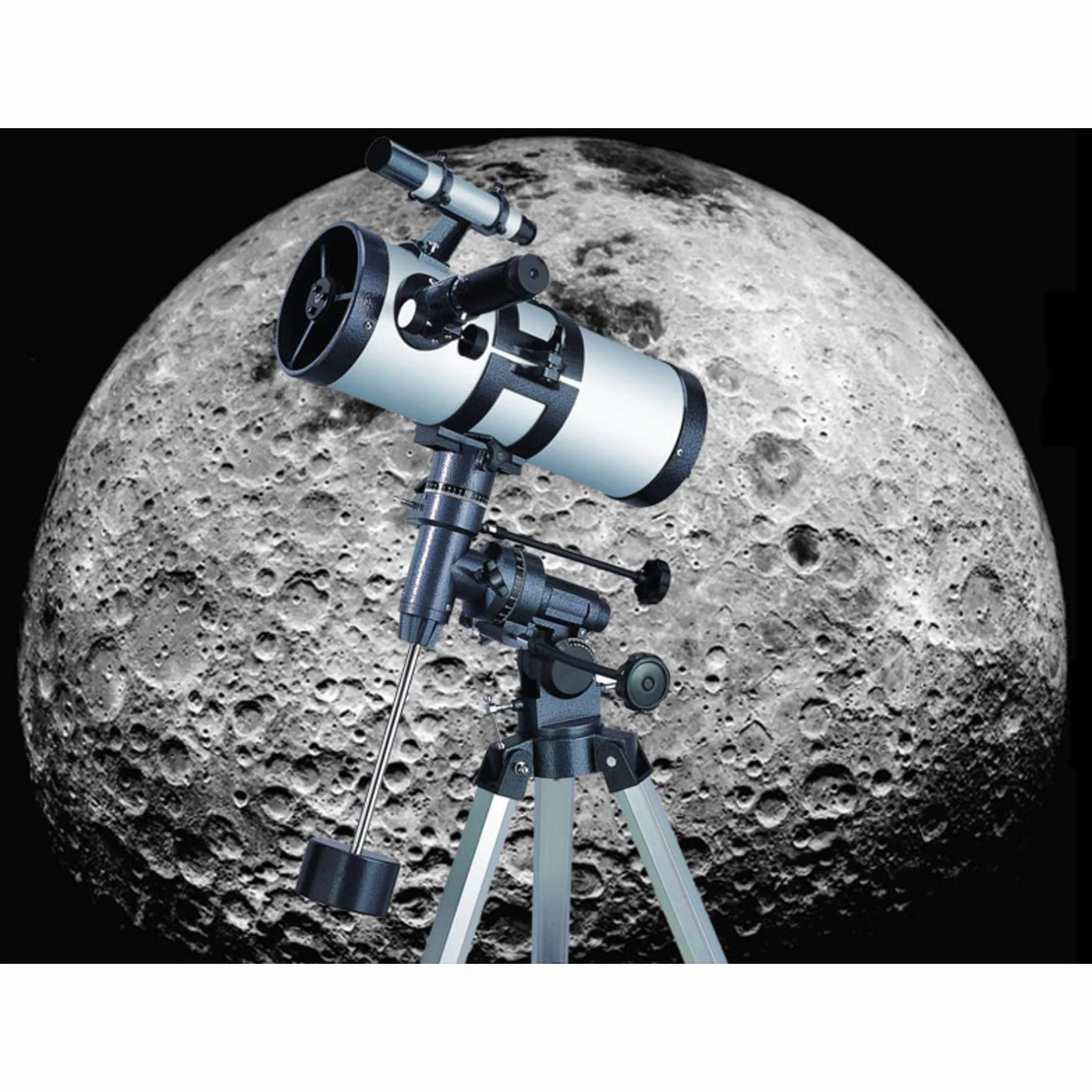 Seben Teleskop 114/1000 EQ-3 Star Sheriff - Spiegelteleskop für die Astronomie inkl. parallaktische Montierung und Big Pack Zubehör