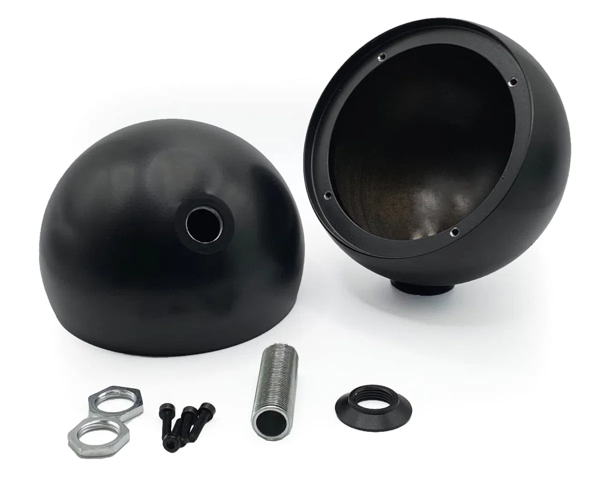 Aluminium Lautsprechergehäuse Ø100 mm für Hertz MLK 700.3 ML700.3 Mitteltöner in schwarz mit M13 Gewinde
