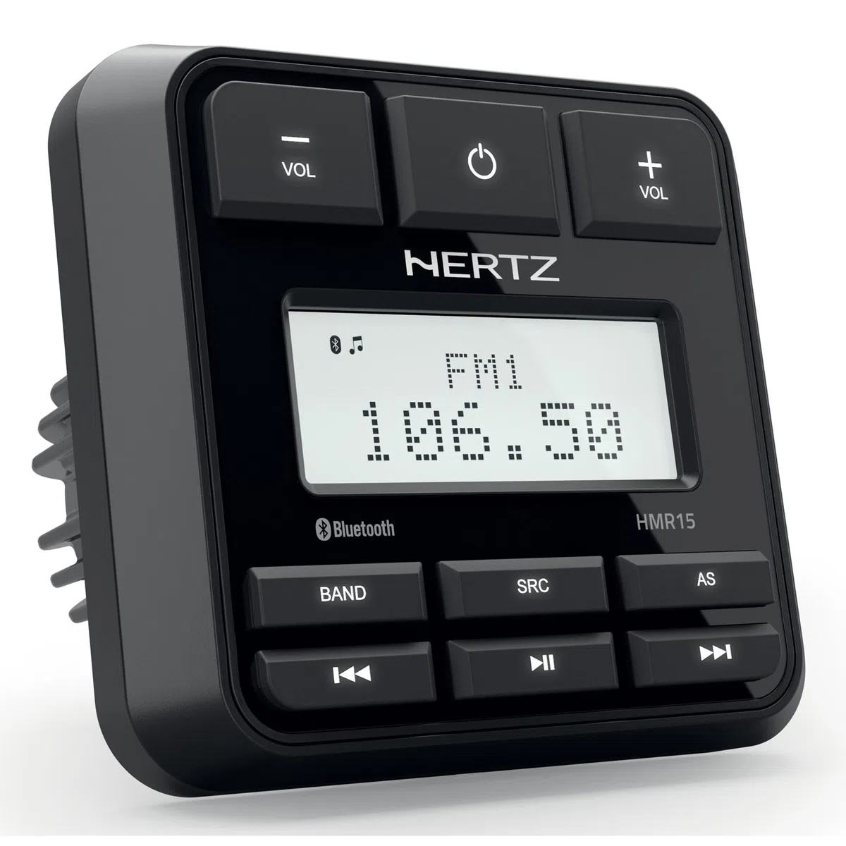 Hertz HMR 15 – Digitaler Media Receiver mit Bluetooth 5.0, USB-Playback, wasserdichter Front (IP65) für Marine- und Outdoor-Anwendungen | Bluetooth 5.0, USB, Matrixdisplay 2,8 Zoll, IP66, 3 Senderspeicher, AUX-Eingang