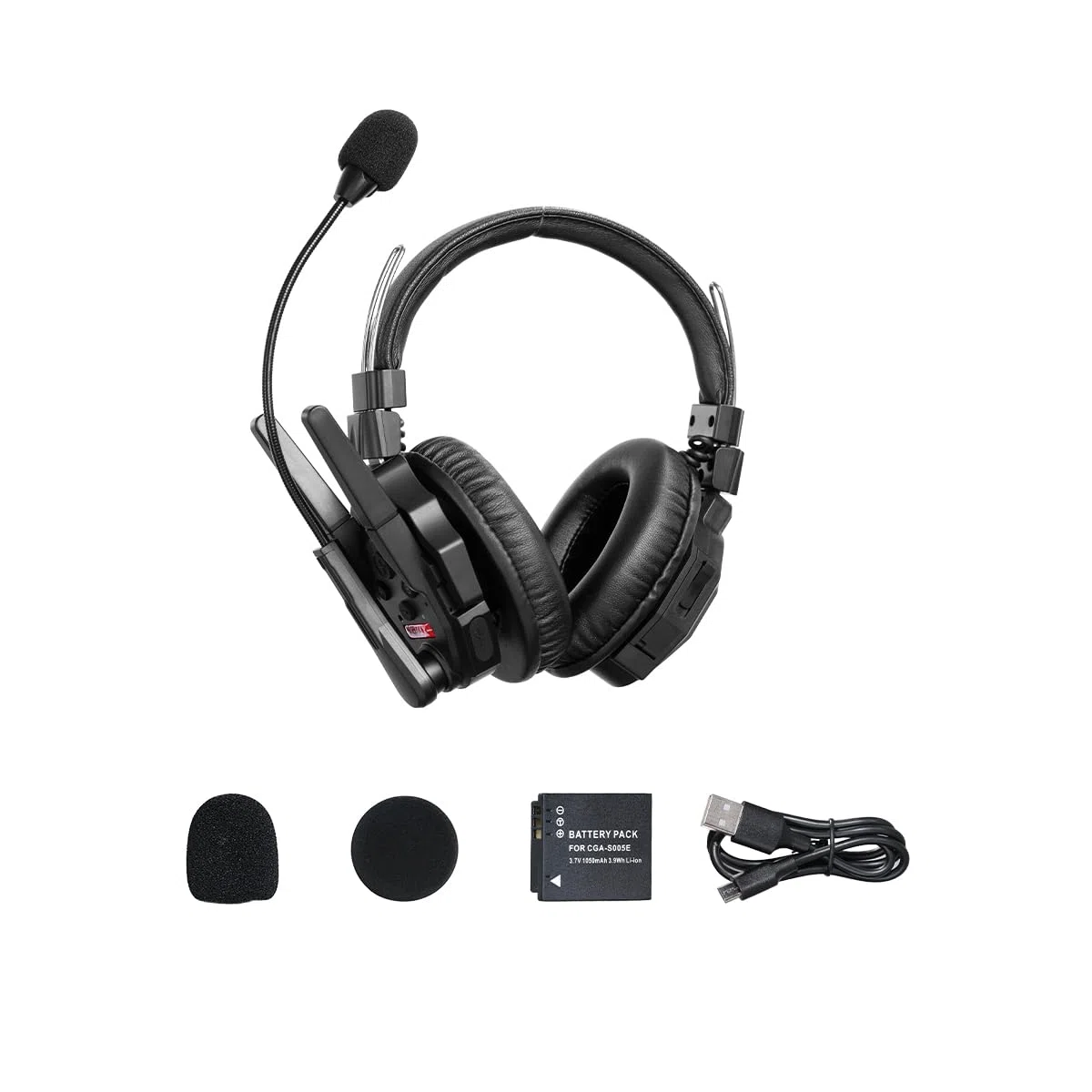 SYNCO Xtalk Xmax1 Intercom-Headset-System beidseitig, Team-Kommunikations-Headset 2,4 GHz, 500 m Reichweite, Geräuschunterdrückung für Live-Shows, Bühnenauftritte & Filmaufnahmen