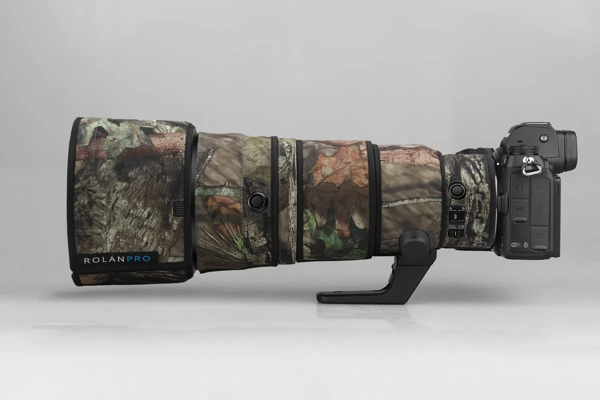 ROLANPRO Objektiv-Camouflage-Abdeckung für Nikon Z 400 mm f4.5 VR S, Regenschutzhülle, Schutzhülle, Kleidung, #23, Braun, Dschungel, wasserdicht