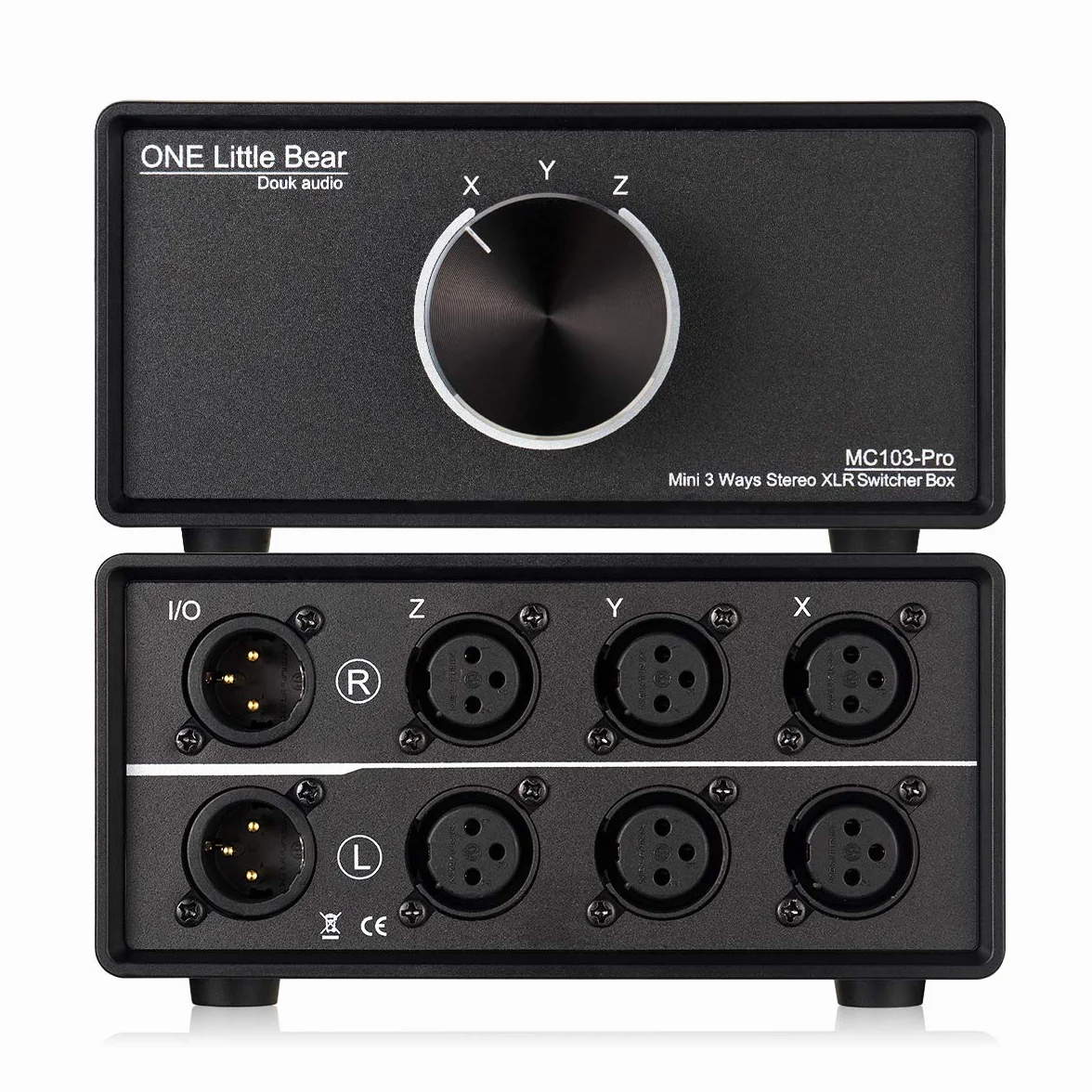 Nobsound 3-IN-1-OUT XLR Audio Switch ; Balanced Audio Converter ; 3-Way Stereo Passive Audio Selector Switcher (MC103 Pro 3-IN)