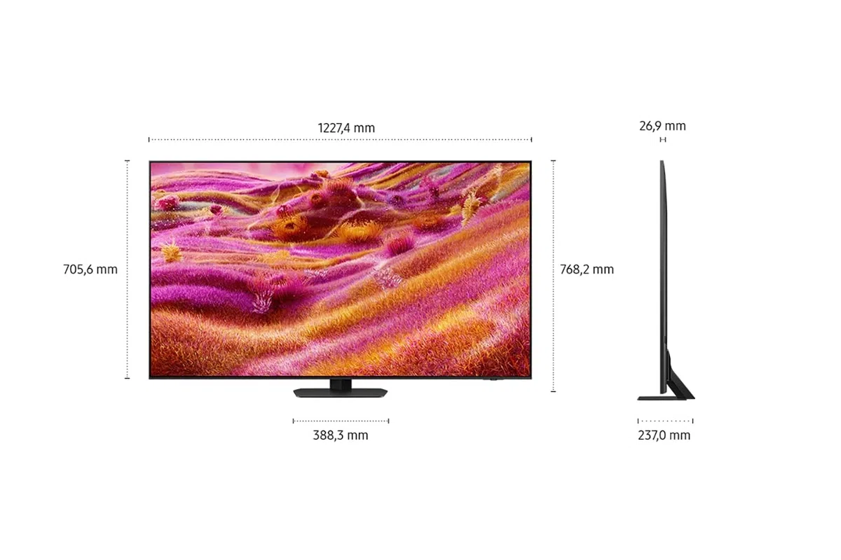 Samsung Neo QLED 4K QN90F 55 Zoll (138 cm) Mini LED Fernseher, Antireflexion, NQ4 AI Gen3 Prozessor, Neo Quantum HDR+, 4K Upscaling Pro, Dolby Atmos, Knox Security, Samsung Vision AI Smart TV