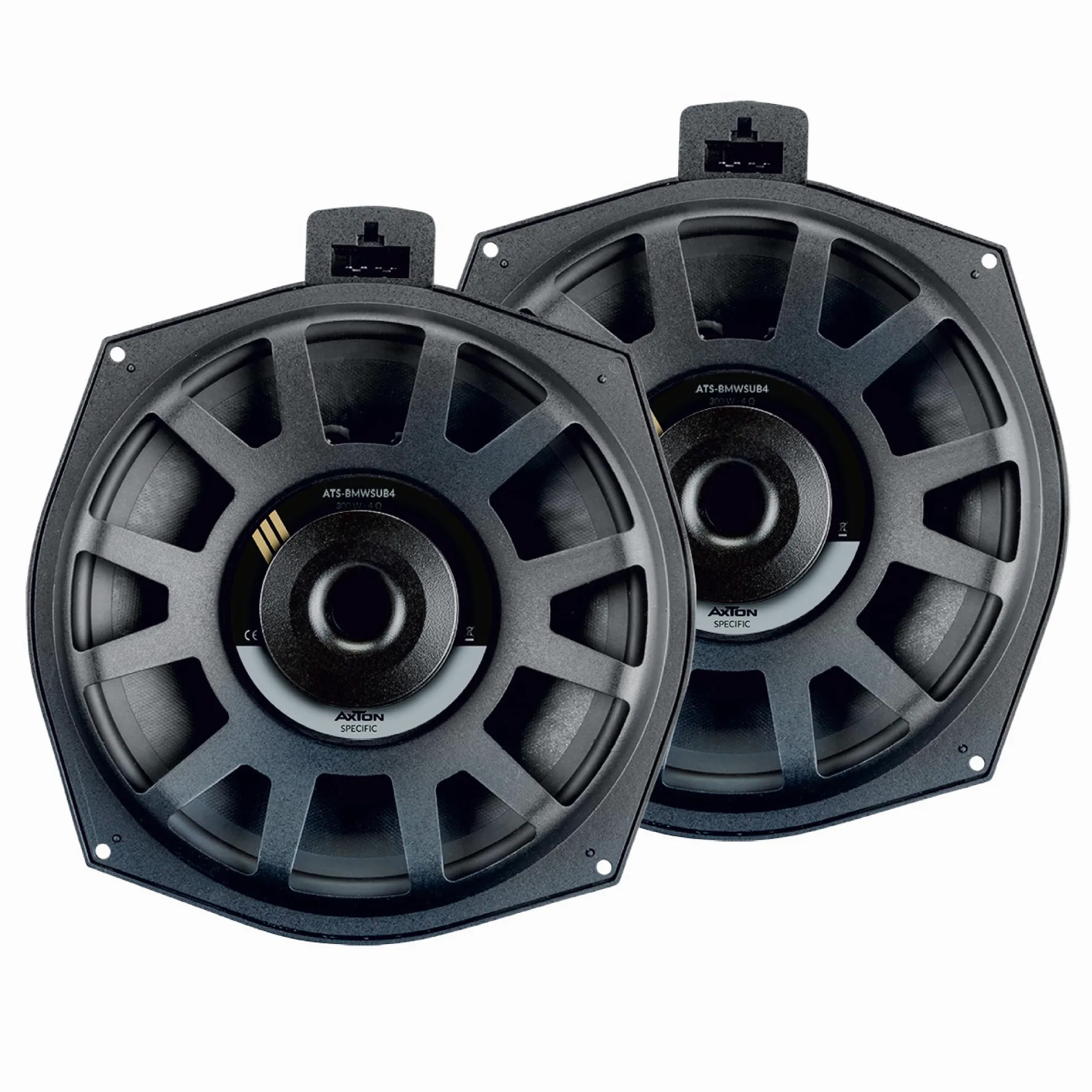 AXTON ATS-BSUB4 – Power 8“ / 20 cm Auto Untersitz Subwoofer, kompatibel mit BMW und MINI Fahrzeugen, Plug & Play Underseat Bass mit 4 Ohm Schwingspule, 150 W RMS, 1 Paar
