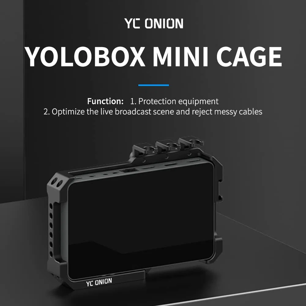 Cage Work for YoloBox Mini- Hergestellt aus Aluminiumlegierung, mit 3 Kabelclips, Leicht