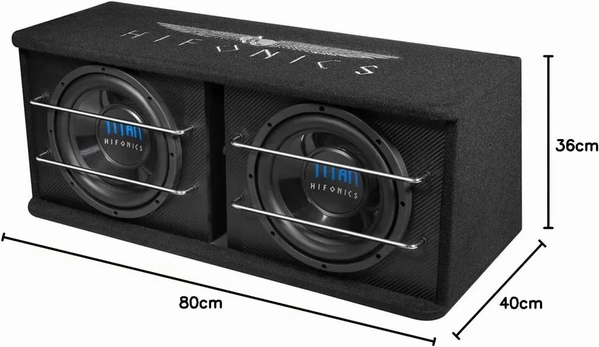 Hifonics TDA-250R Aktiv-Subwoofer für Auto, 600 W