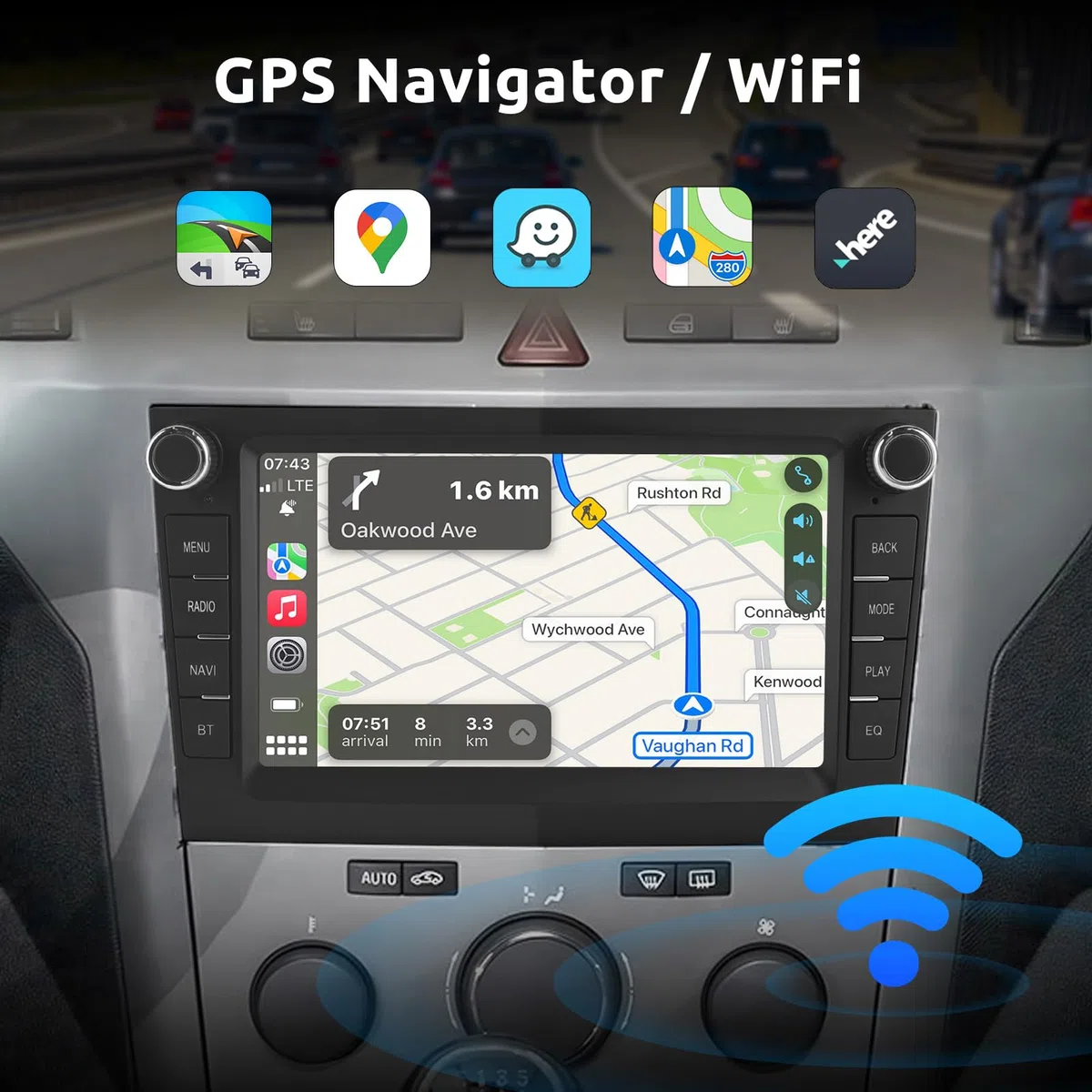 ESSGOO True 4+64G Drahtloses Autoradio mit Android Auto und CarPlay Für Vauxhall Opel Corsa C/D Zafira B Astra G/H Meriva Signum Combo, 7 Zoll Bluetooth Car Radio mit FM RDS GPS WiFi Rückfahrkameras