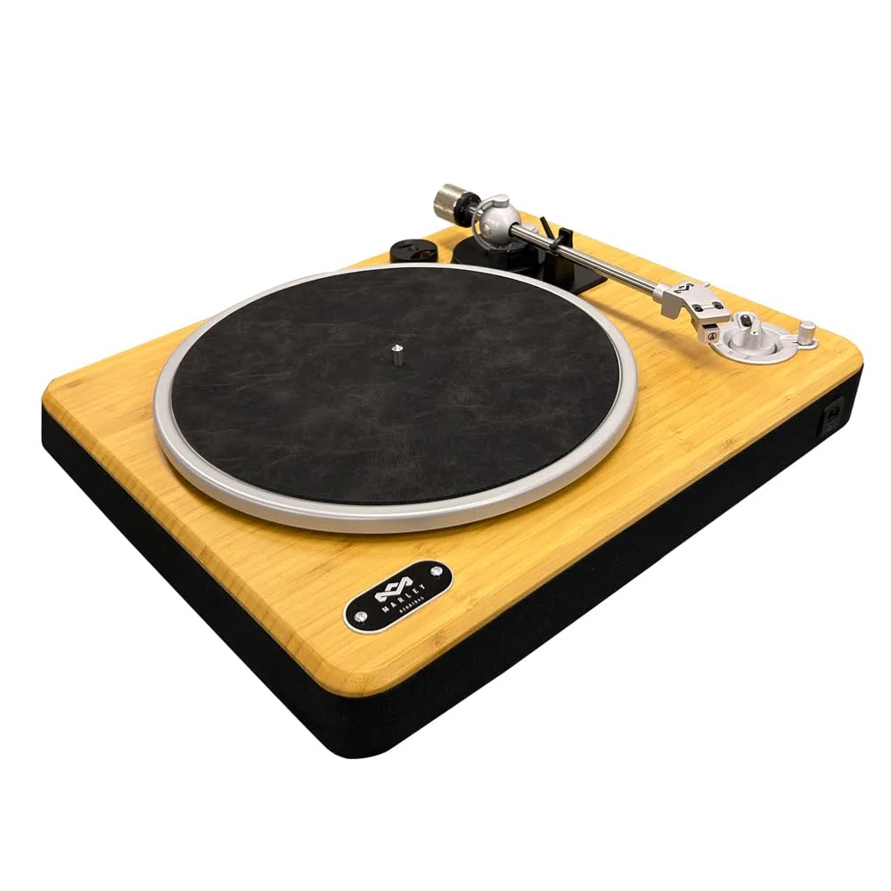 House of Marley Stir It Up Wireless 2 Bluetooth-Plattenspieler - Bambus | Vinyl Player, 33/45 U/Min, nachhaltig gefertigter Schallplattenspieler, Audio-Technica Tonabnehmer & integr. Vorverstärker