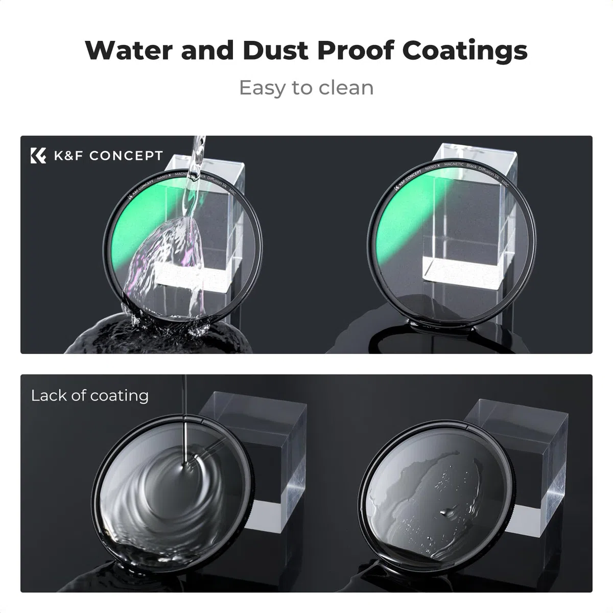 K&F Concept Nano X-Serie Magnetischer Black-Mist 1/4 Black Promist 1/4 Filter Effektfilter-52mm