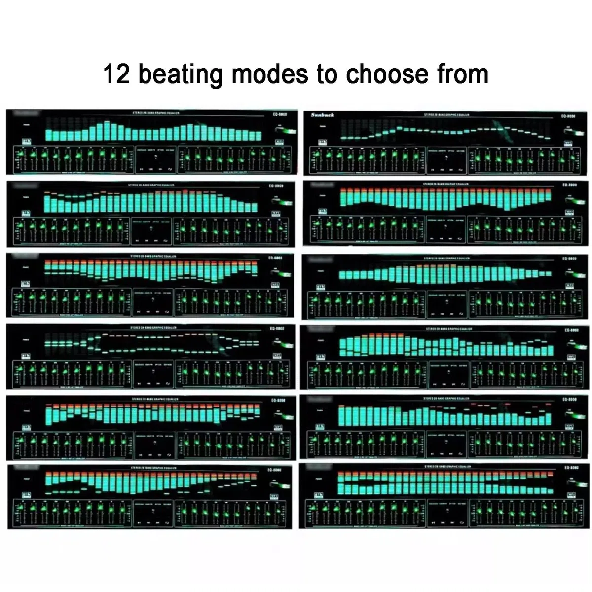 Digitaler Audio -Stereo -Grafik -EQ, Digitaler Equalizer, Dynamisches Spektrum -Display Von 31 -Banden, 12 Rhythmusmuster, Doppelte 10 -Segment -Unabhängige Tuning Mit Rauschreduzierung, Home EQ
