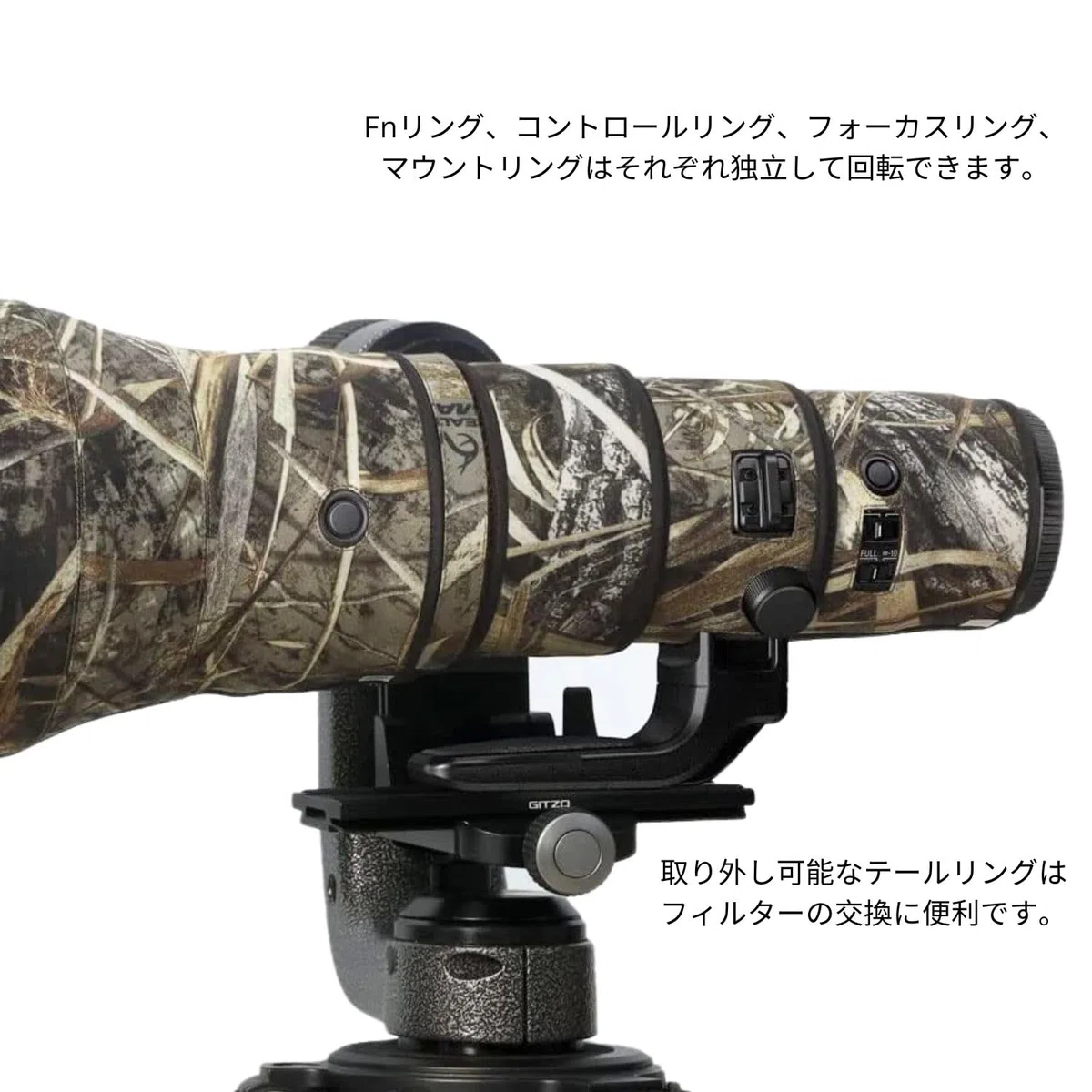 ROLANPRO Wasserdichter Lens Coat kompatibel mit Nikon Z 800mm F6.3 VR S, Camouflage Regenschutz Objektivschutzhülle Vogelbeobachtung Naturfotografie - #9 Gras-Tarnmuster