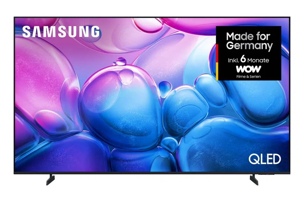 Samsung QLED 4K Q6FA 55 Zoll (138 cm) UHD Fernseher, Optimiert für Fussball, 100% Farbvolumen für satte Farben, Quantum HDR, 4K Upscaling, Kostenlos 900 Sender TV Plus, Samsung Vision AI Smart TV