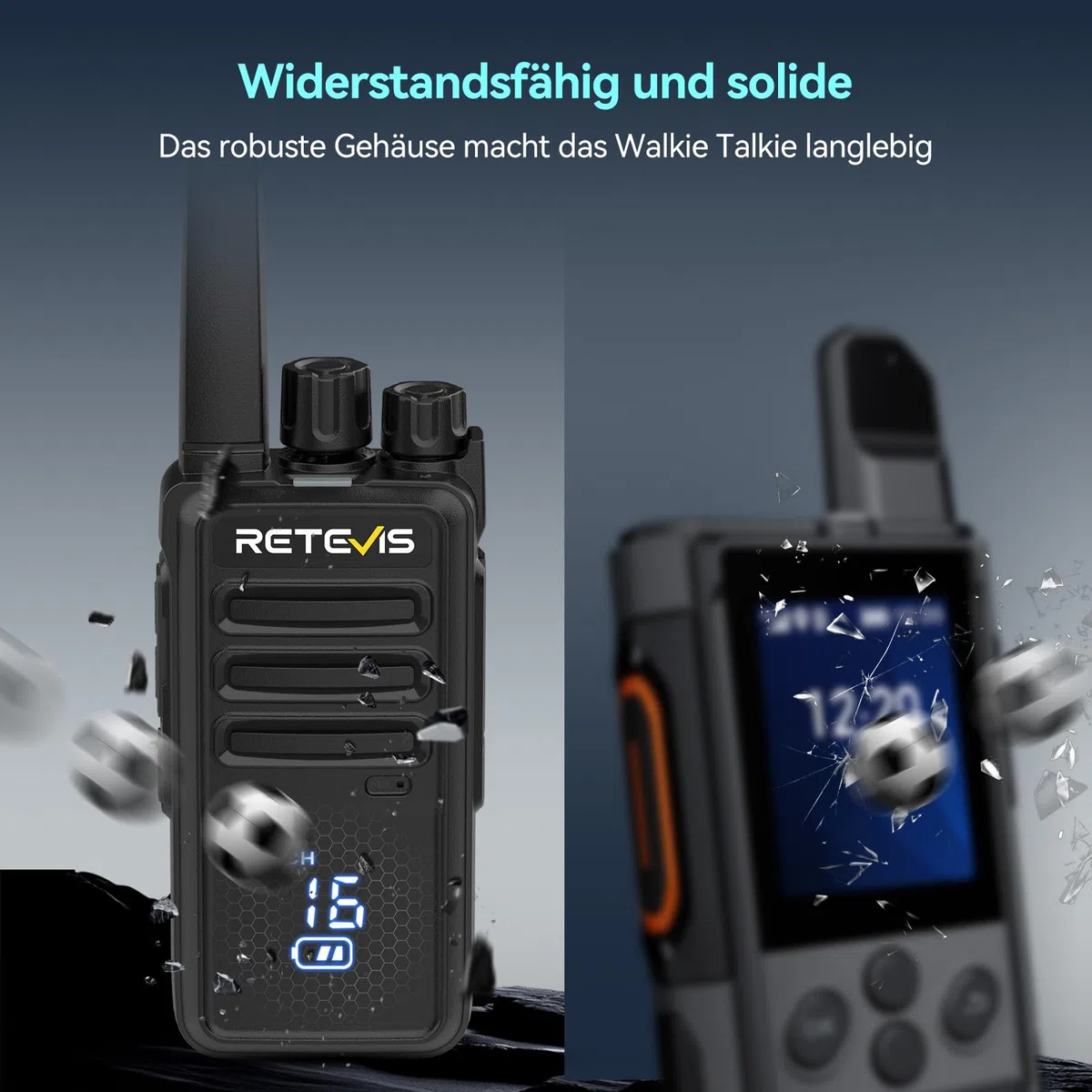 Retevis RT668H Funkgeräte Set mit Headset, 10-1 Ladegerät, PMR Radio mit Display, Klarem Klang, USB-C 1200mAh, Robust Profi Funkgerät, für Hotel/Sicherheit und Teamkommunikation (Walkie-Talkie-Set 10)