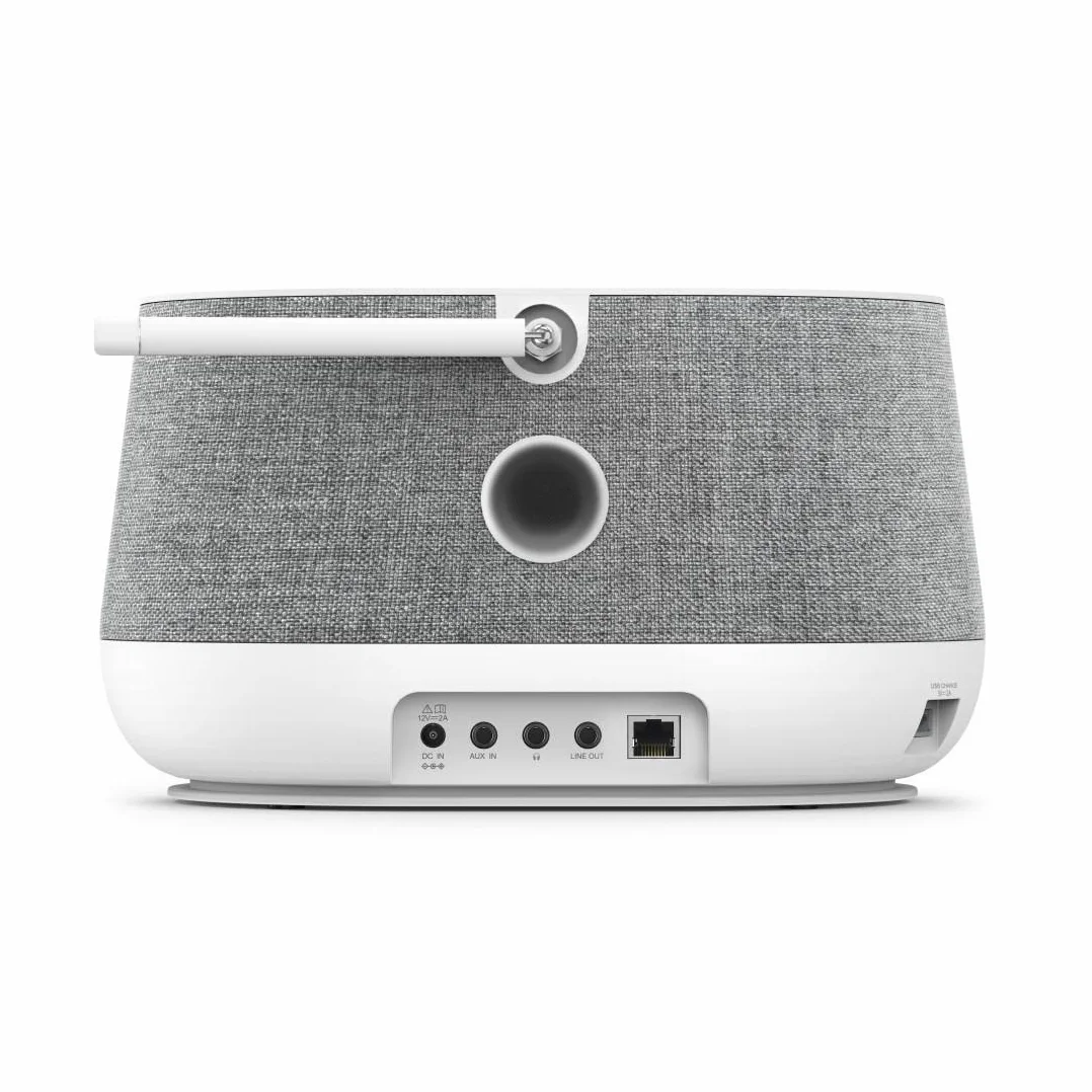 Hama DAB+ Digitalradio Internetradio (Smart Radio mit 2-Wege-Lautsprecher & Handy-Ladefunktion, WLAN/DAB/DAB+/FM, Bluetooth/Spotify Streaming, Stationstasten, Radio-Wecker, App) in Weiß