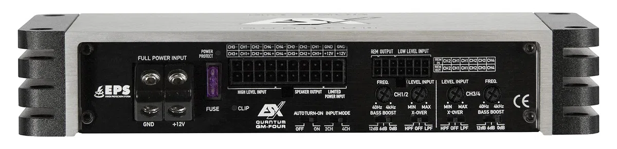 ESX QM-Four-PP Plug & Play 4-Kanal Class D Digital Verstärker 360 Watt RMS