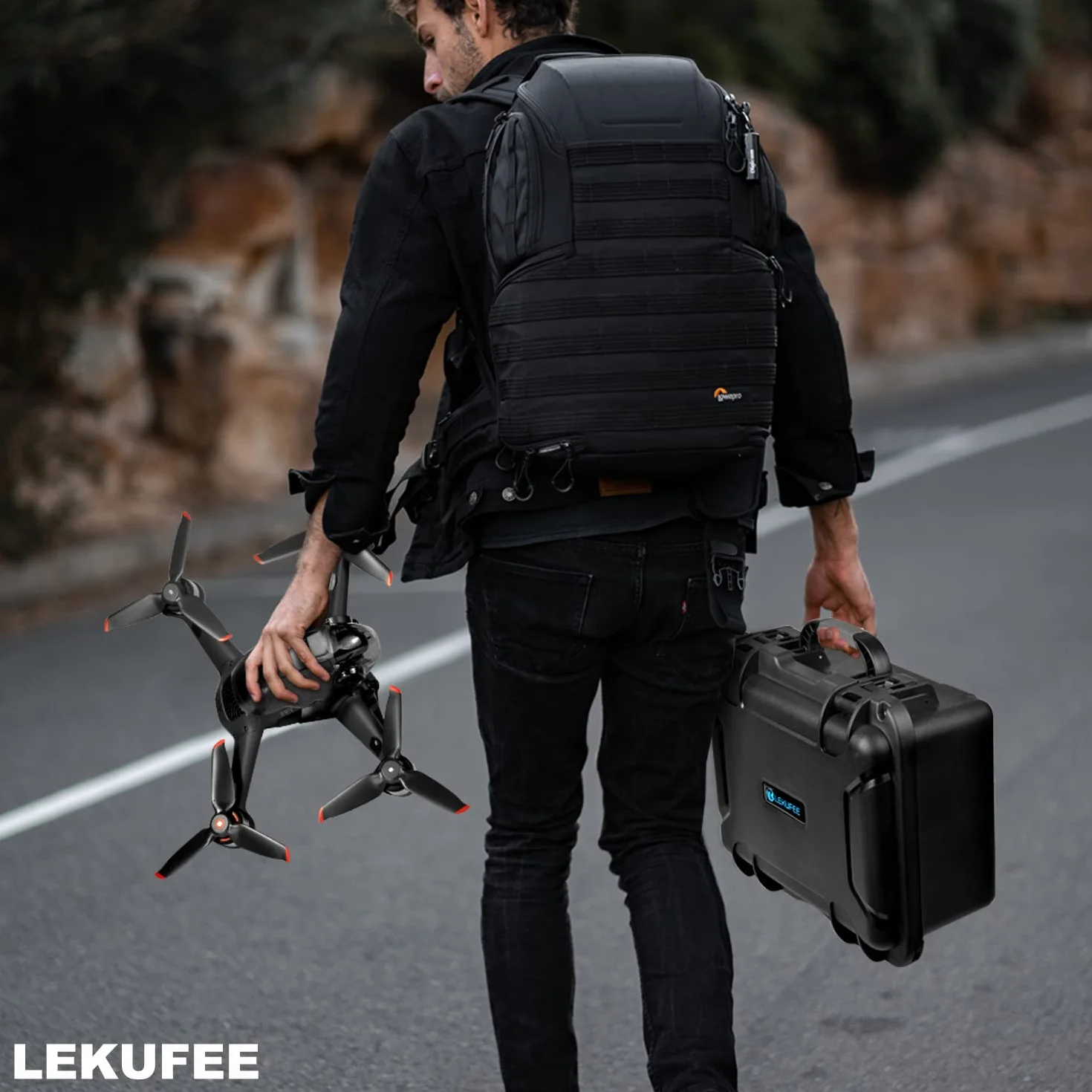 LEKUFEE Wasserdicht Koffer für dji FPV Explorer Combo und dji Integra Goggles/NUR Tragetasche