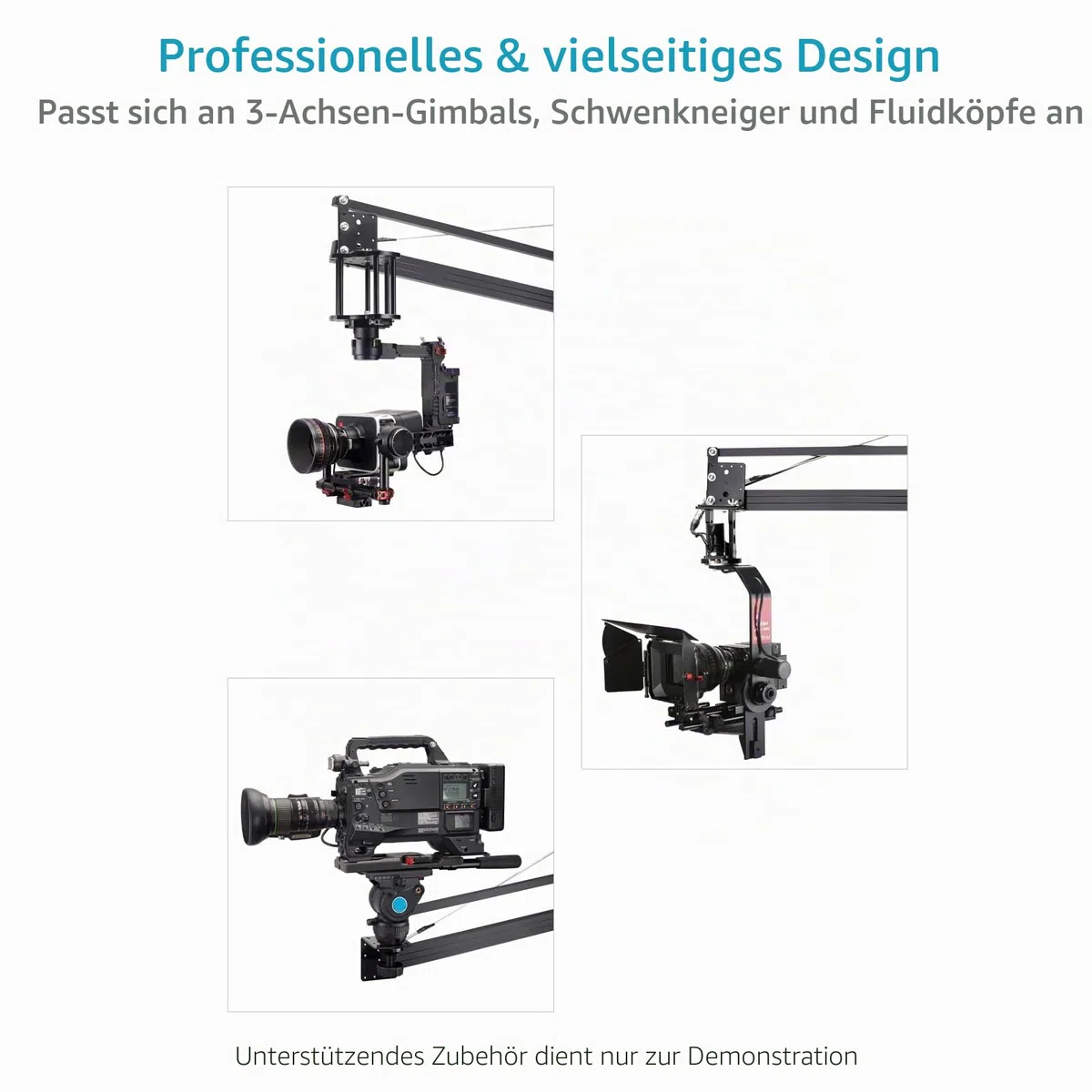 PROAIM 18 Fuß Kamera-Kran-Auslegerarm für 3-Achsen-Kardanringe, Schwenk-Neige- und Fluidkopf. Für DSLR-Videokameras bis zu 8 kg (P-18)