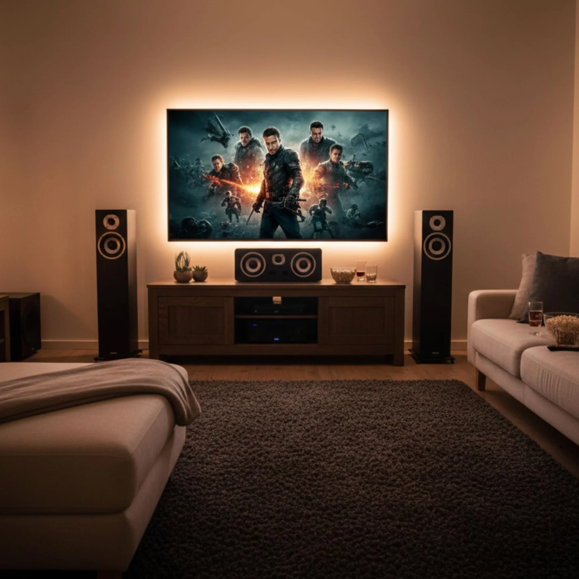 Dynavoice Magic C-4 Schwarz Matt – Center Lautsprecher Passiv 2-Wege, 2x4 Woofer + 1" Hochtöner, Front Bassreflex, 100W, für Heimkino 5.1 und 7.1