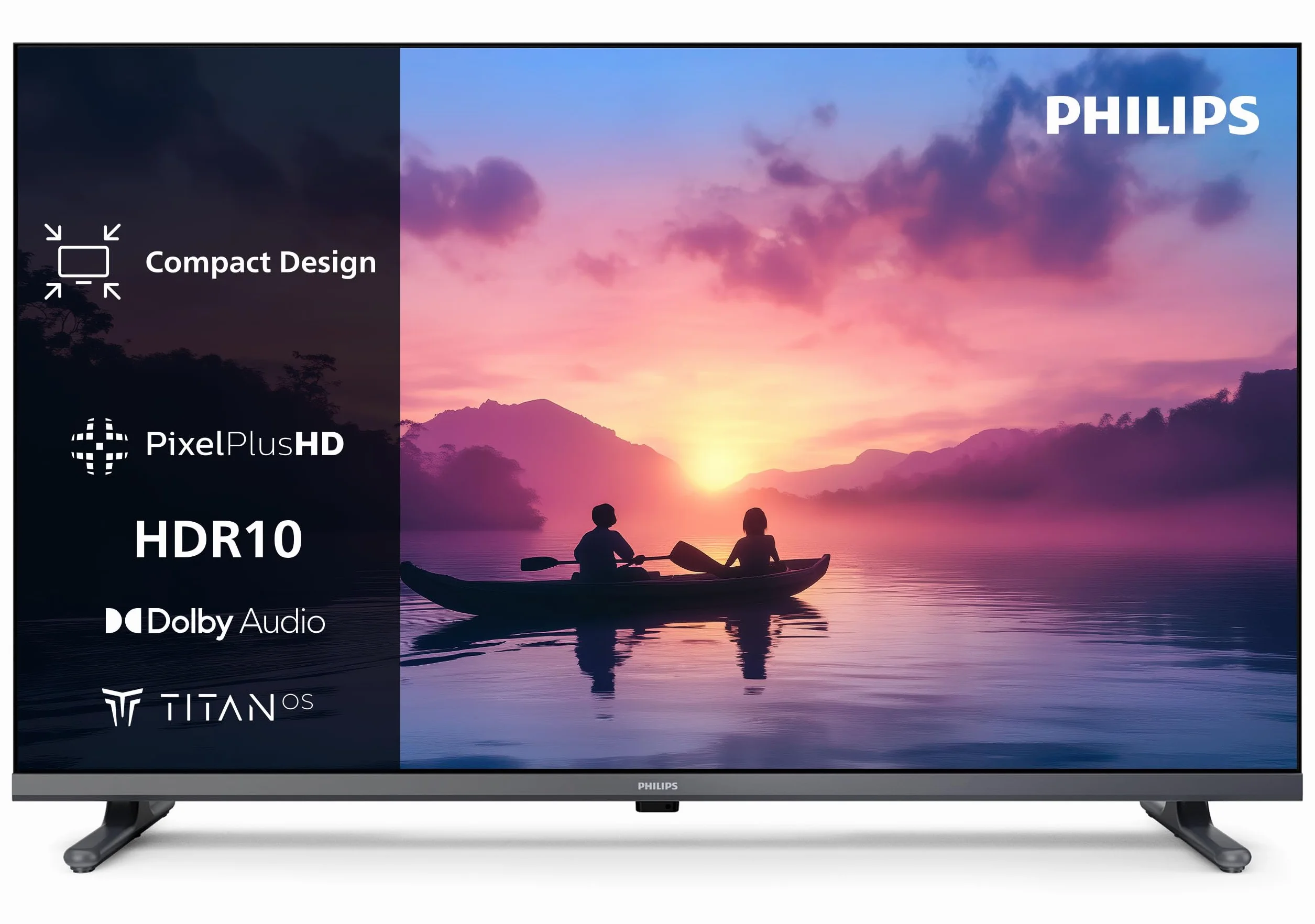 Philips 32PFS6000 2K HD LED Smart TV - 32 Zoll Display mit Pixel Plus, Titan OS Plattform und Dolby Digital Sound - Funktioniert mit Alexa und Google Sprachassistent
