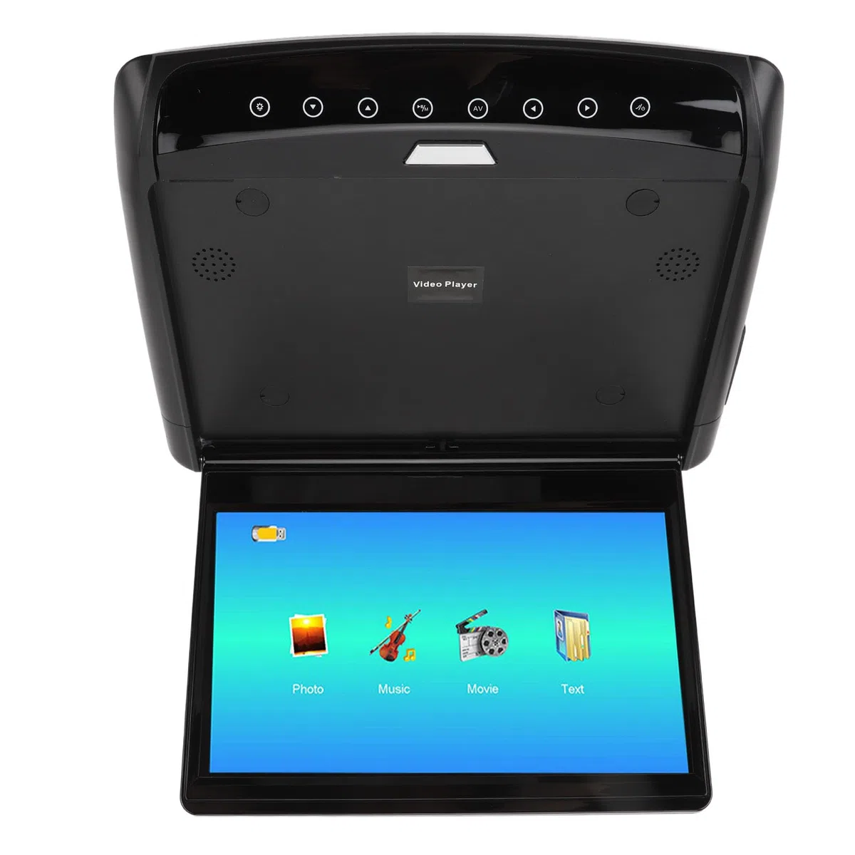 Autodach-Player, Auto-Overhead-Player 11,6-Zoll-HD-IPS-Bildschirm 170-Grad-Öffnungswinkel Rücksitz-Entertainment für Business-Auto-SUV-Wohnmobil (BLACK)