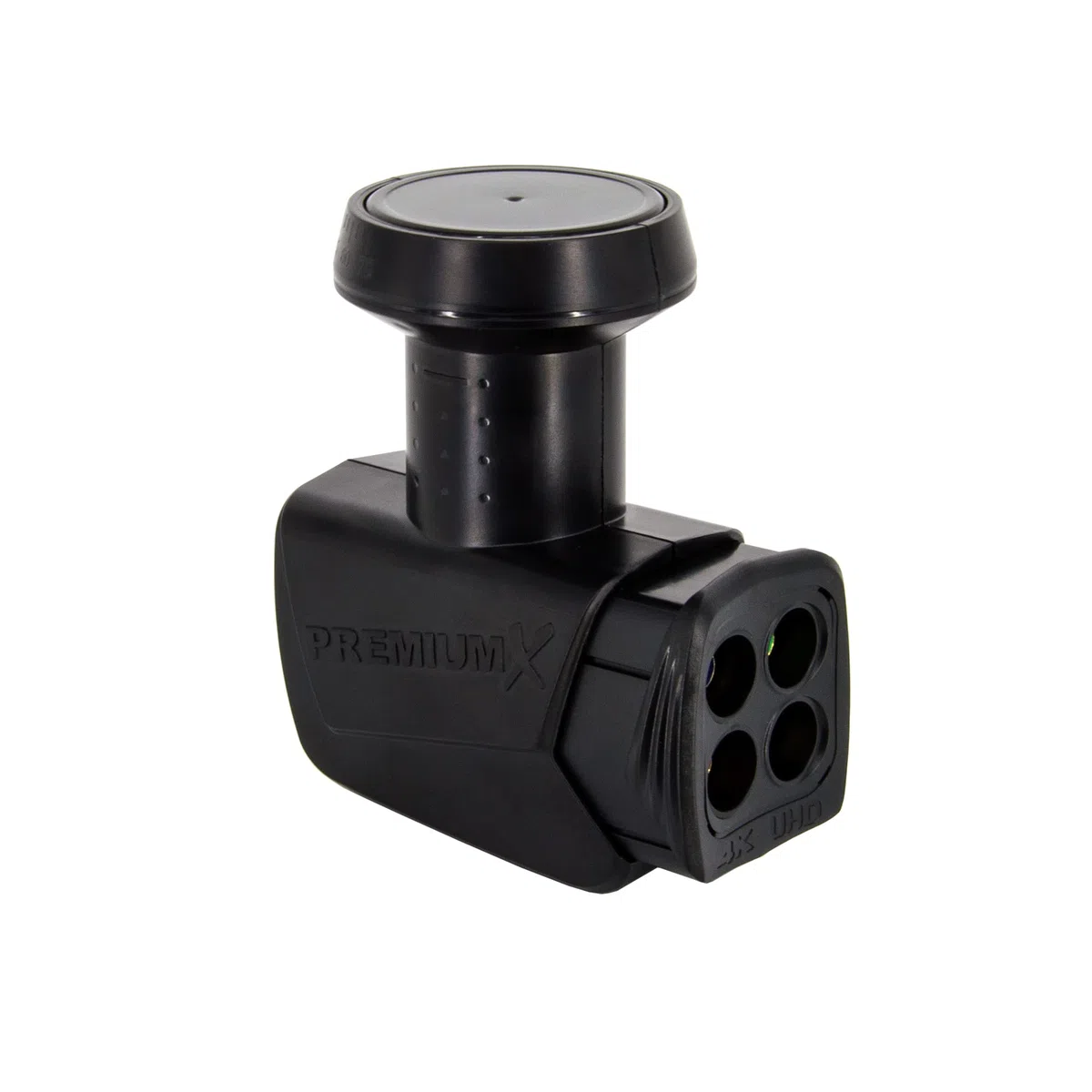 Premium X Satelliten-Komplettanlage 100cm Satellitenschüssel Anthrazit Satellitenantenne Quad LNB F-Stecker, SAT bis 4 Teilnehmer
