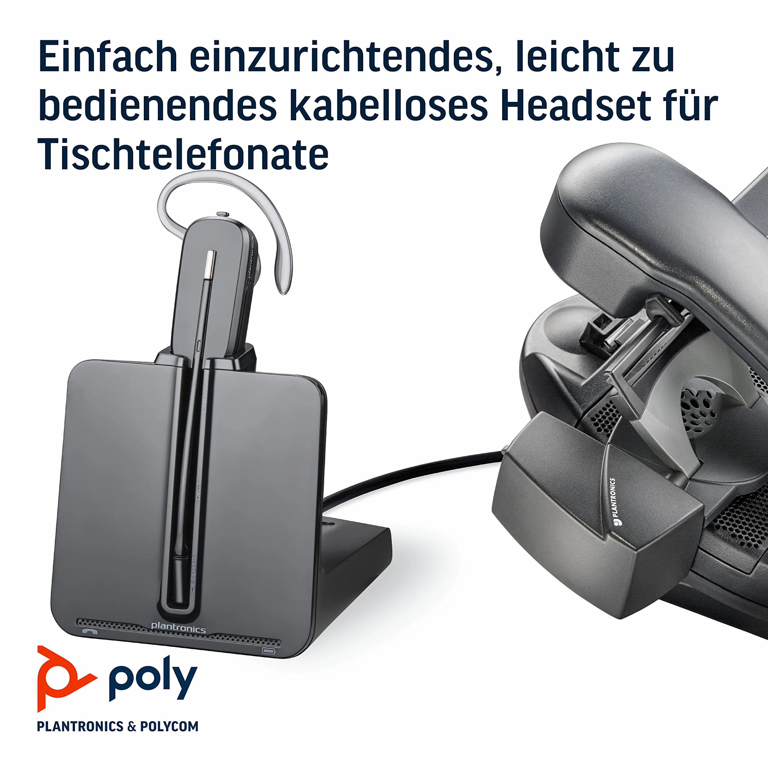 Plantronics CS 540A CS500 Headset konvertierbar drahtlos DECT inkl. APS-11 Electronic Hook Switch