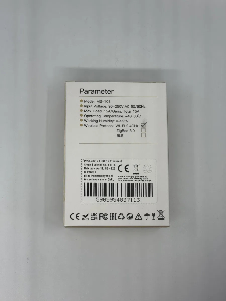 Sone Smart One WLAN 2 kanal-Steuerung 15A/3450W für Wärmepumpen, Heizung ext. Temperatursensor, Tuya App